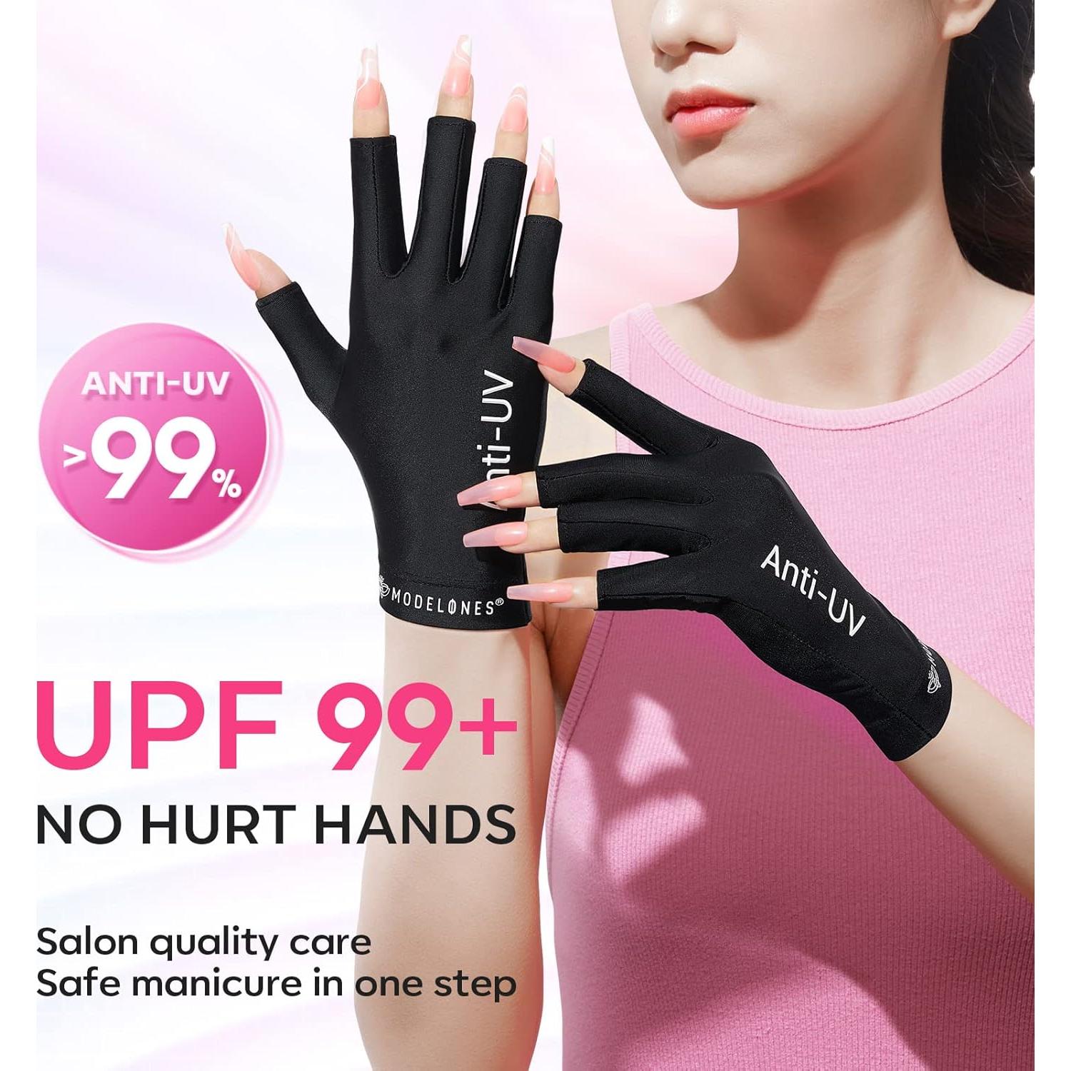 Guantes UV Modelones para Manicura de Gel - Protección UPF99+