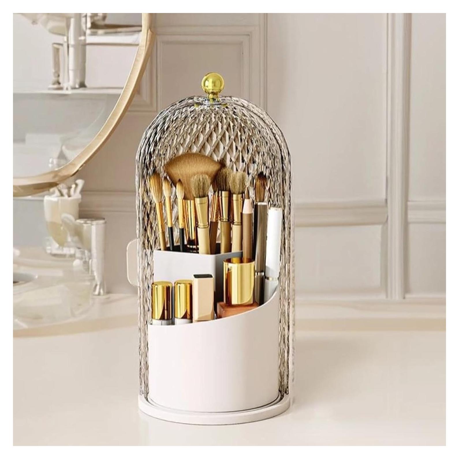 Organizador de Brochas de Maquillaje Siehpa3 Blanco 360°