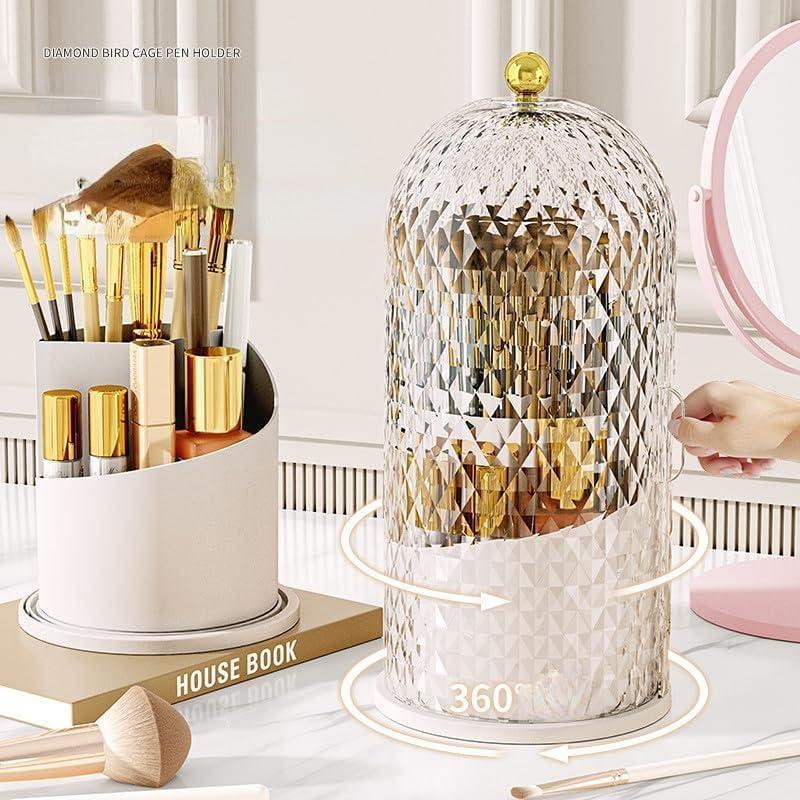 Organizador de Brochas de Maquillaje Siehpa3 Blanco 360°