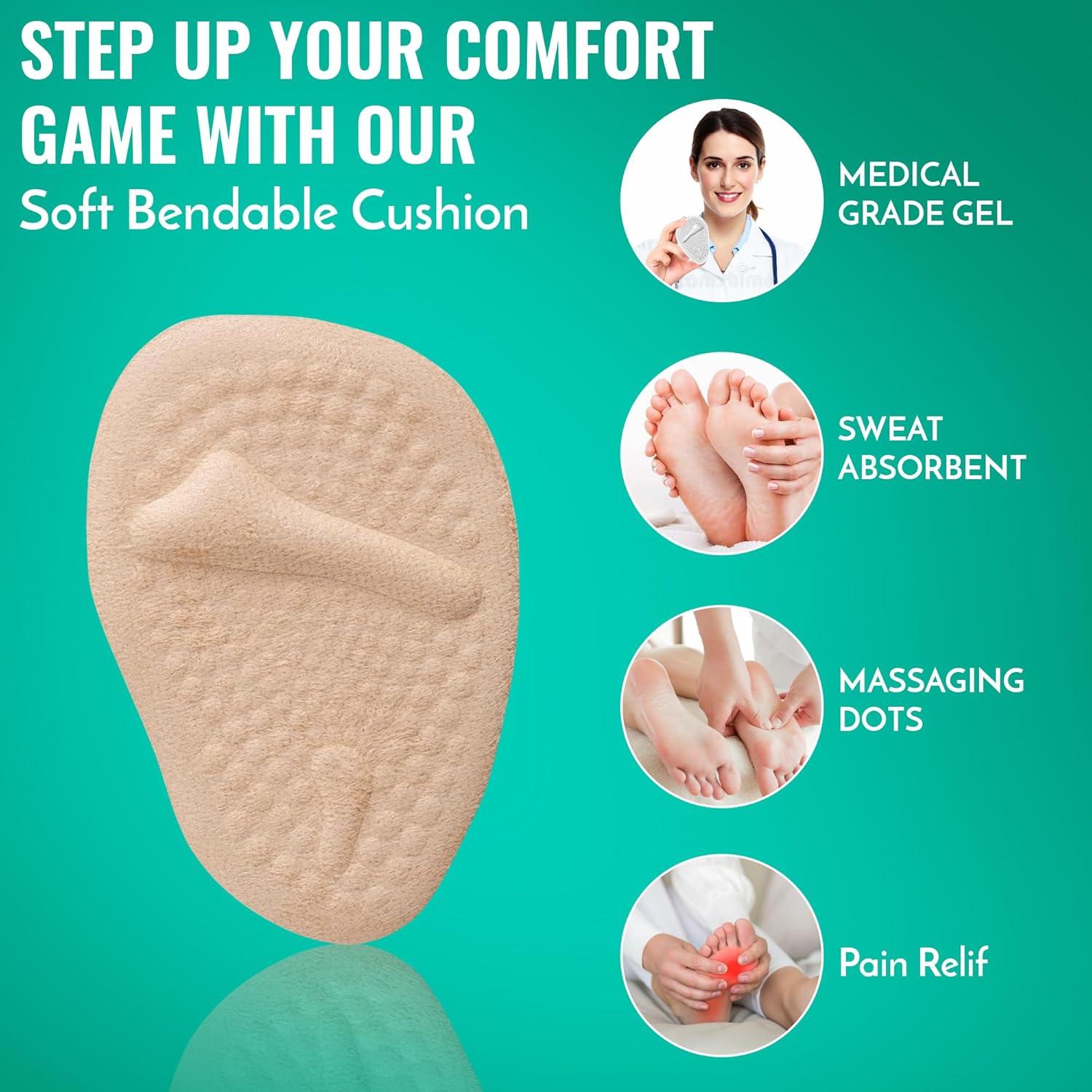 Almohadillas Metatarsales Comfwalk 3 Pares Beige - Alivio Dolor Tacones