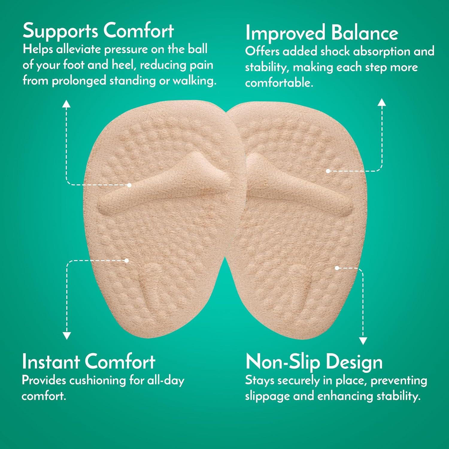 Almohadillas Metatarsales Comfwalk 3 Pares Beige - Alivio Dolor Tacones