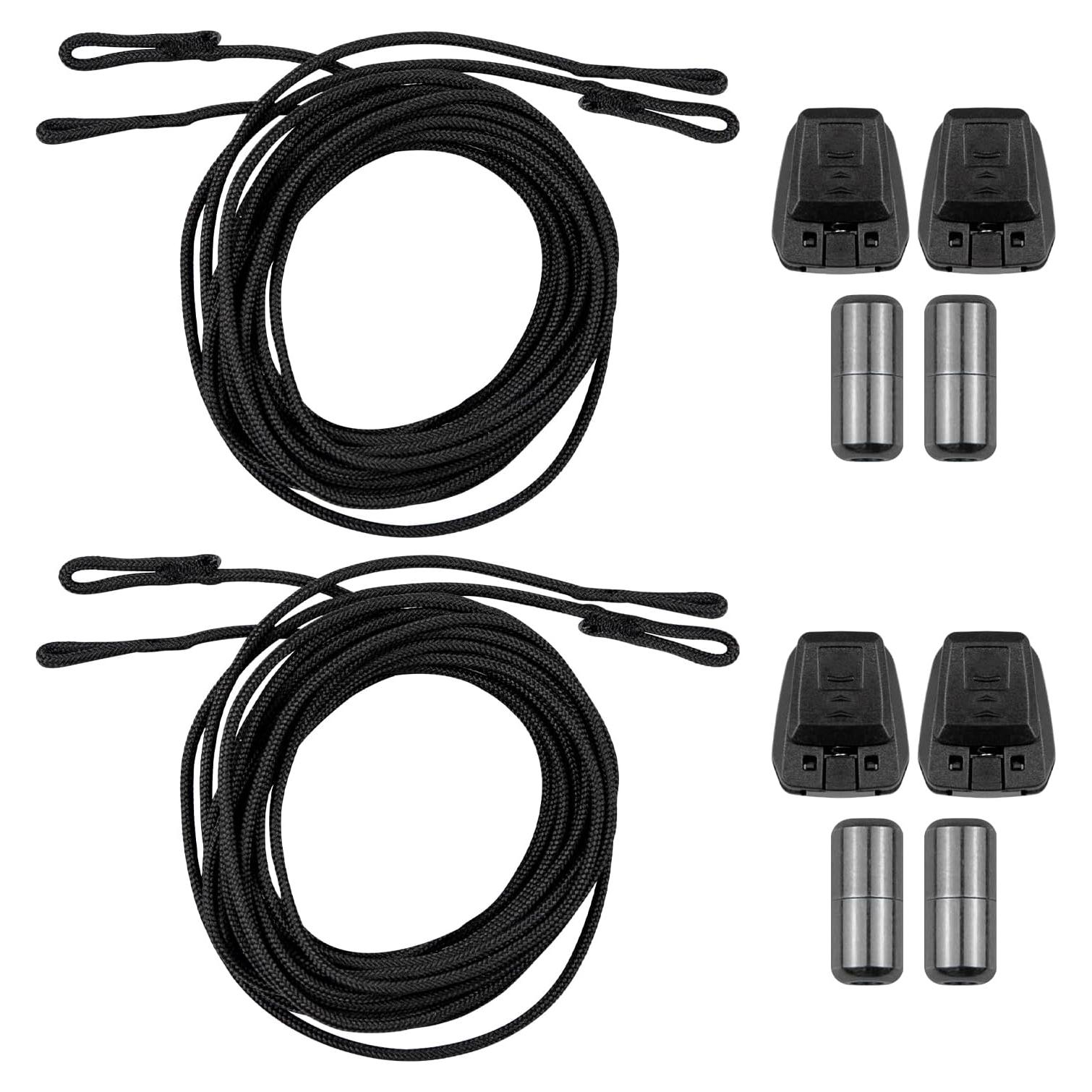 Cordones de zapato sin atar Endoto 142 cm negros para Salomon