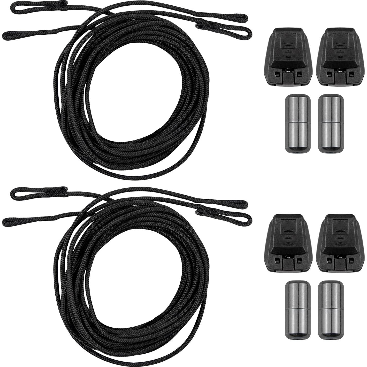 Cordones de zapato sin atar Endoto 142 cm negros para Salomon