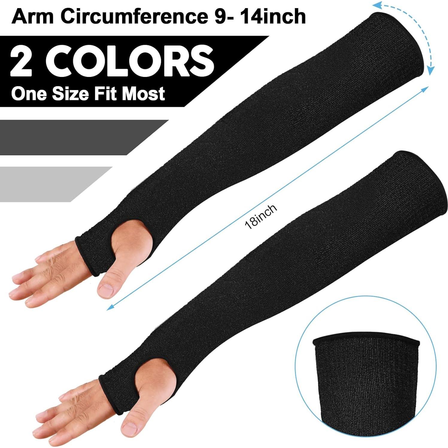 Mangas Resistentes al Corte JaGely 6 Pares 45 cm Negro