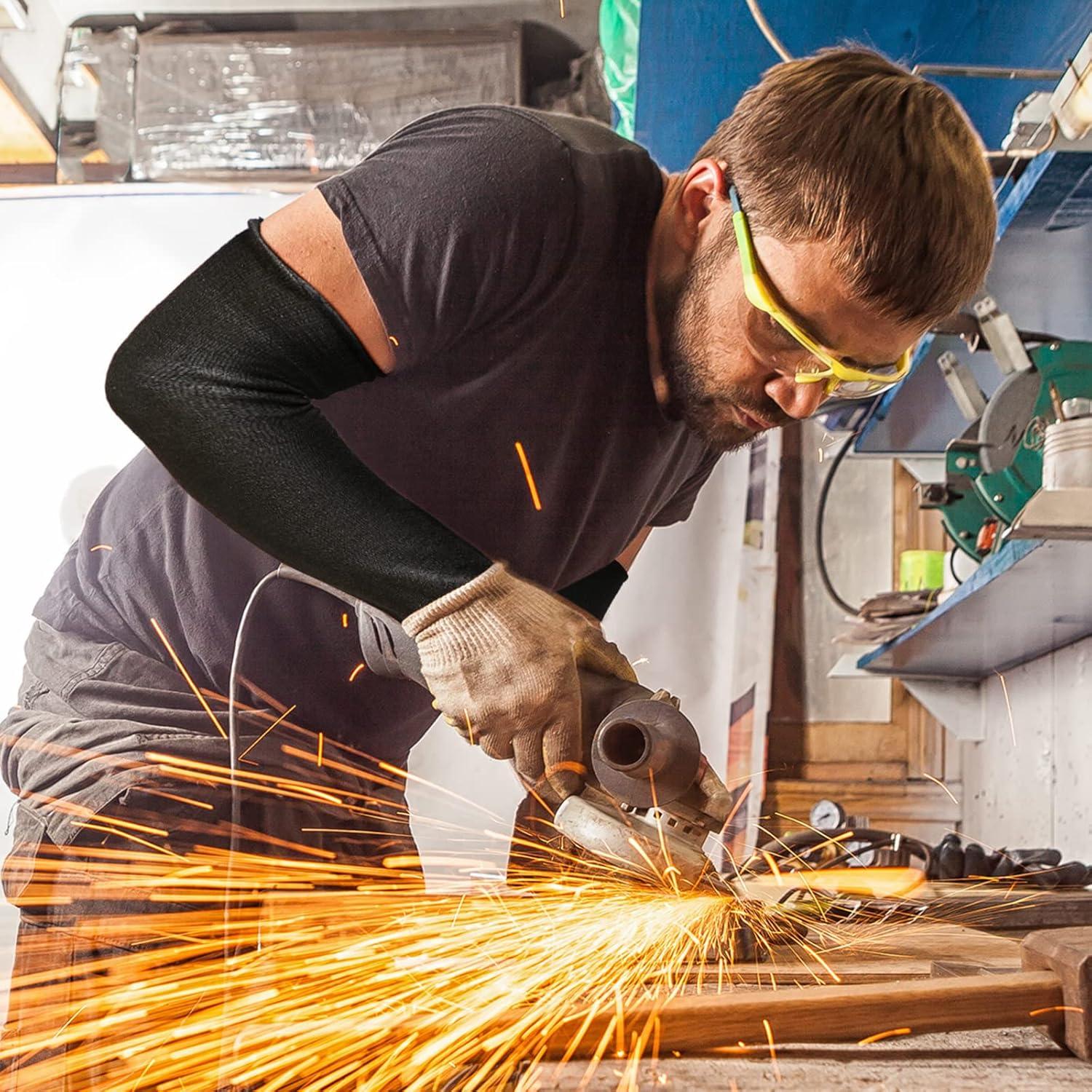 Mangas Resistentes al Corte JaGely 6 Pares 45 cm Negro