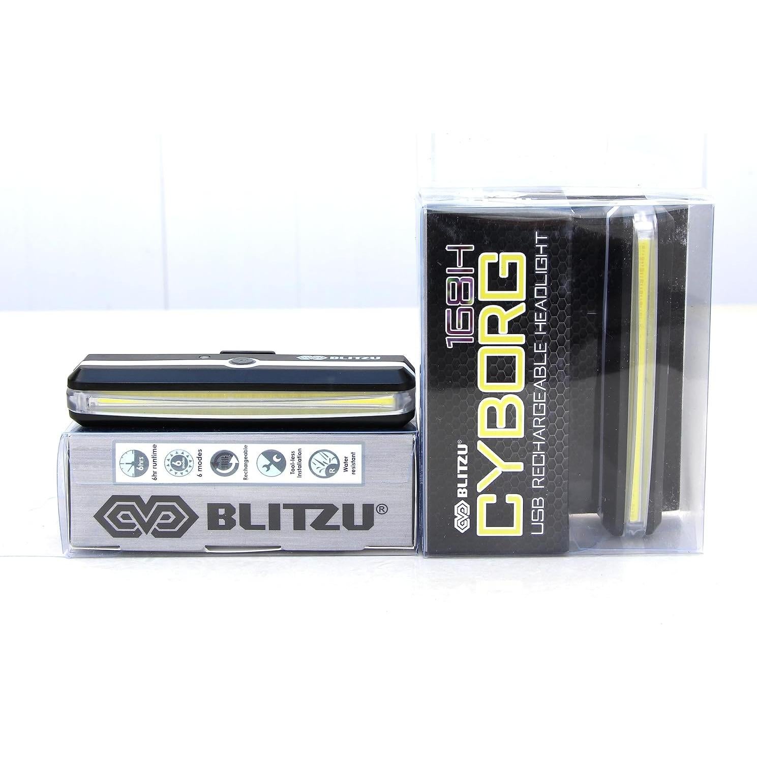 Faro de Bicicleta BLITZU Cyborg 168H LED Recargable USB