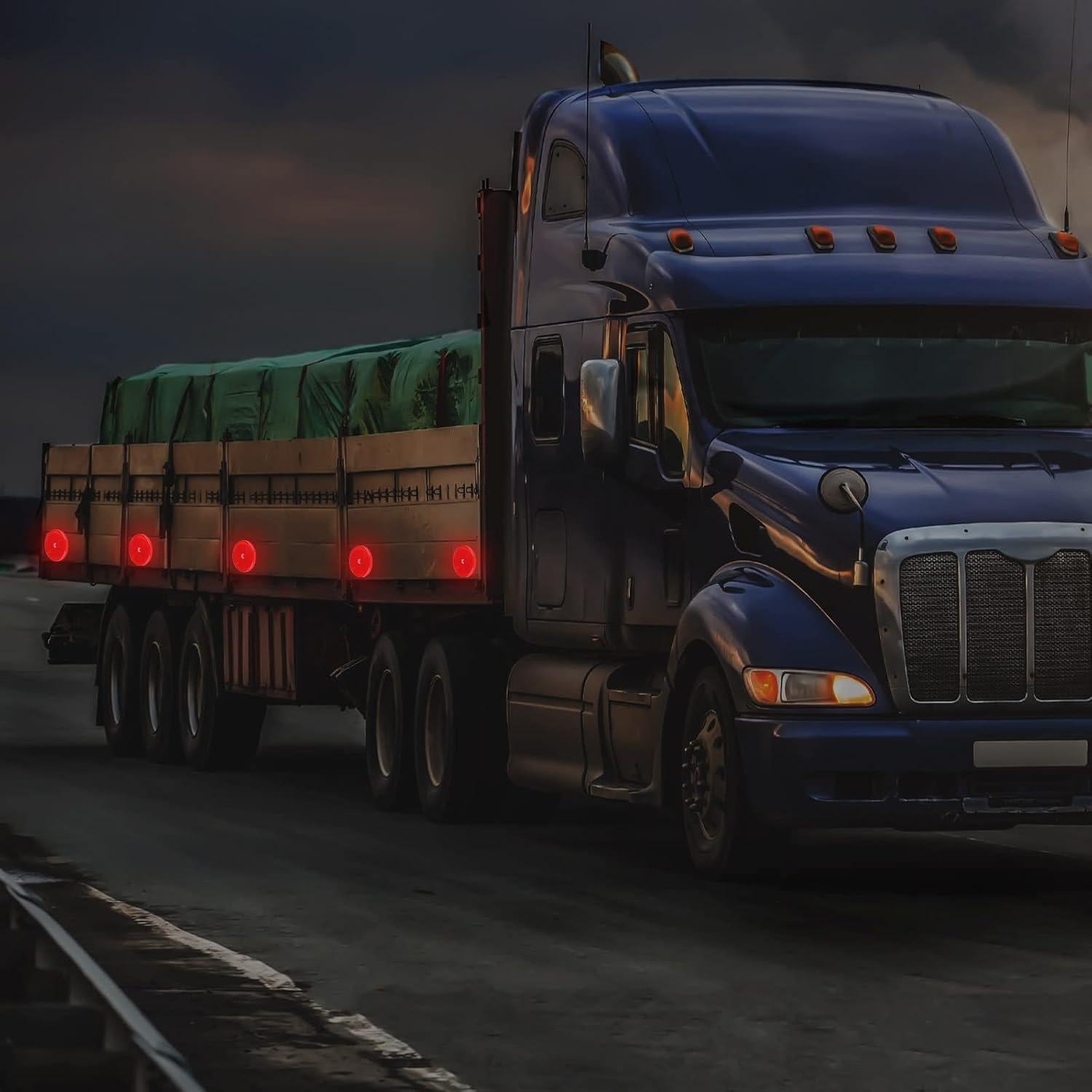 48 Reflectores Redondos de Seguridad Kingdder 6 cm Rojos