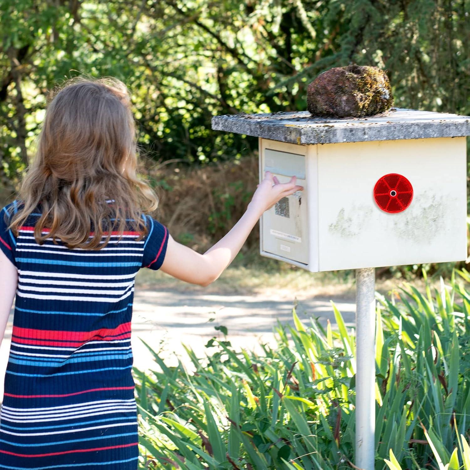 48 Reflectores Redondos de Seguridad Kingdder 6 cm Rojos