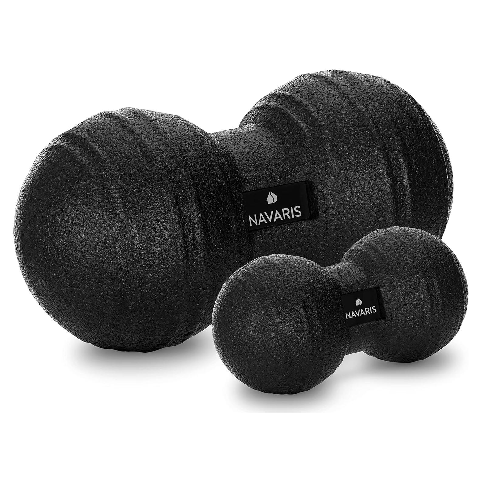Navaris Conjunto de Bolas de Fascia Doble Cacahuate Negro