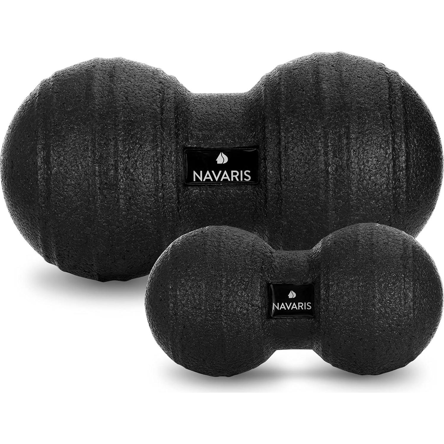 Navaris Conjunto de Bolas de Fascia Doble Cacahuate Negro