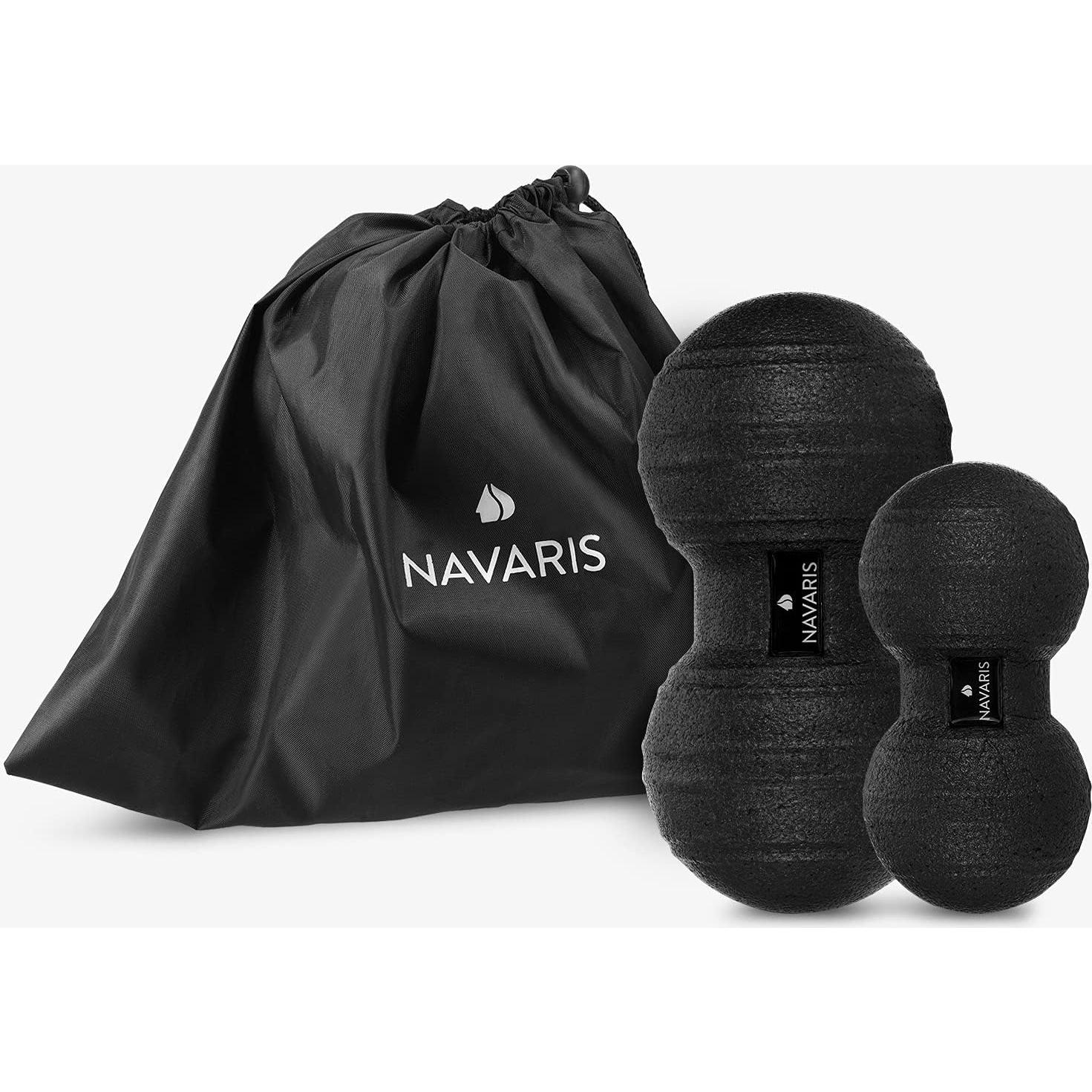 Navaris Conjunto de Bolas de Fascia Doble Cacahuate Negro