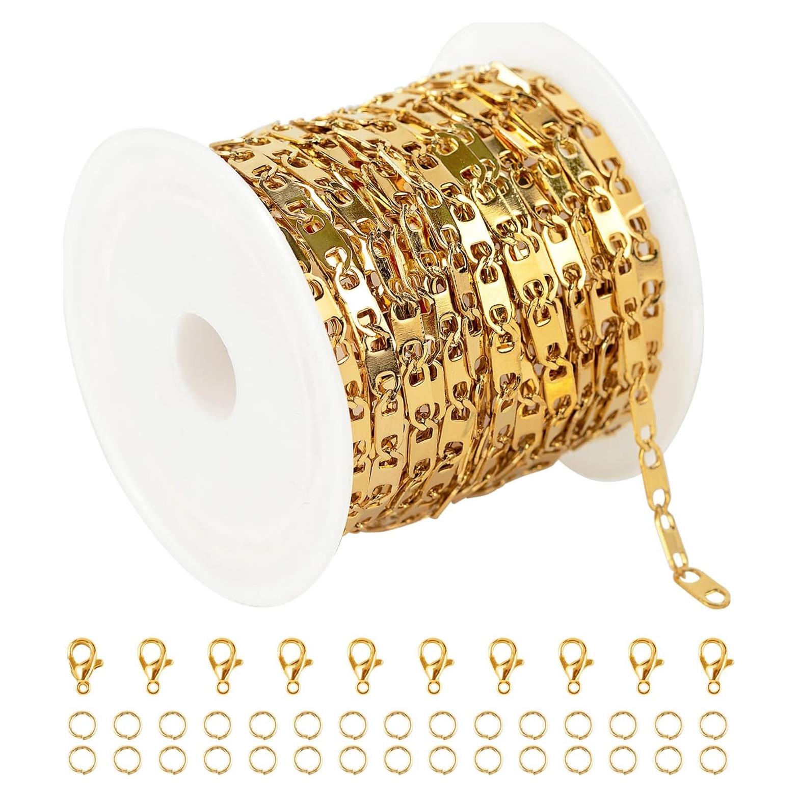 Cadena de Joyería de Acero Inoxidable Baño de Oro 5m UMAOKANG