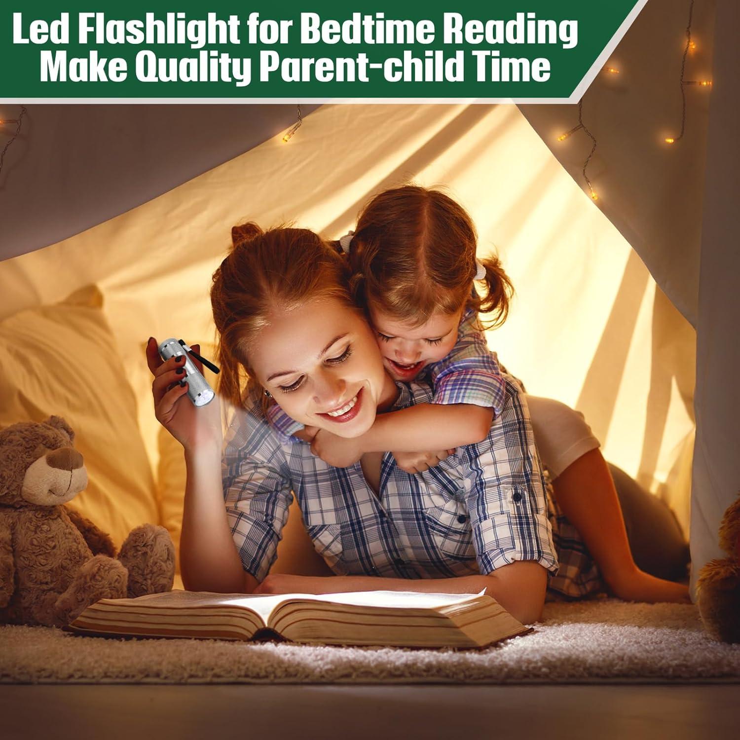 12 Mini Linternas LED VIHOSE de Aluminio Gris para Camping