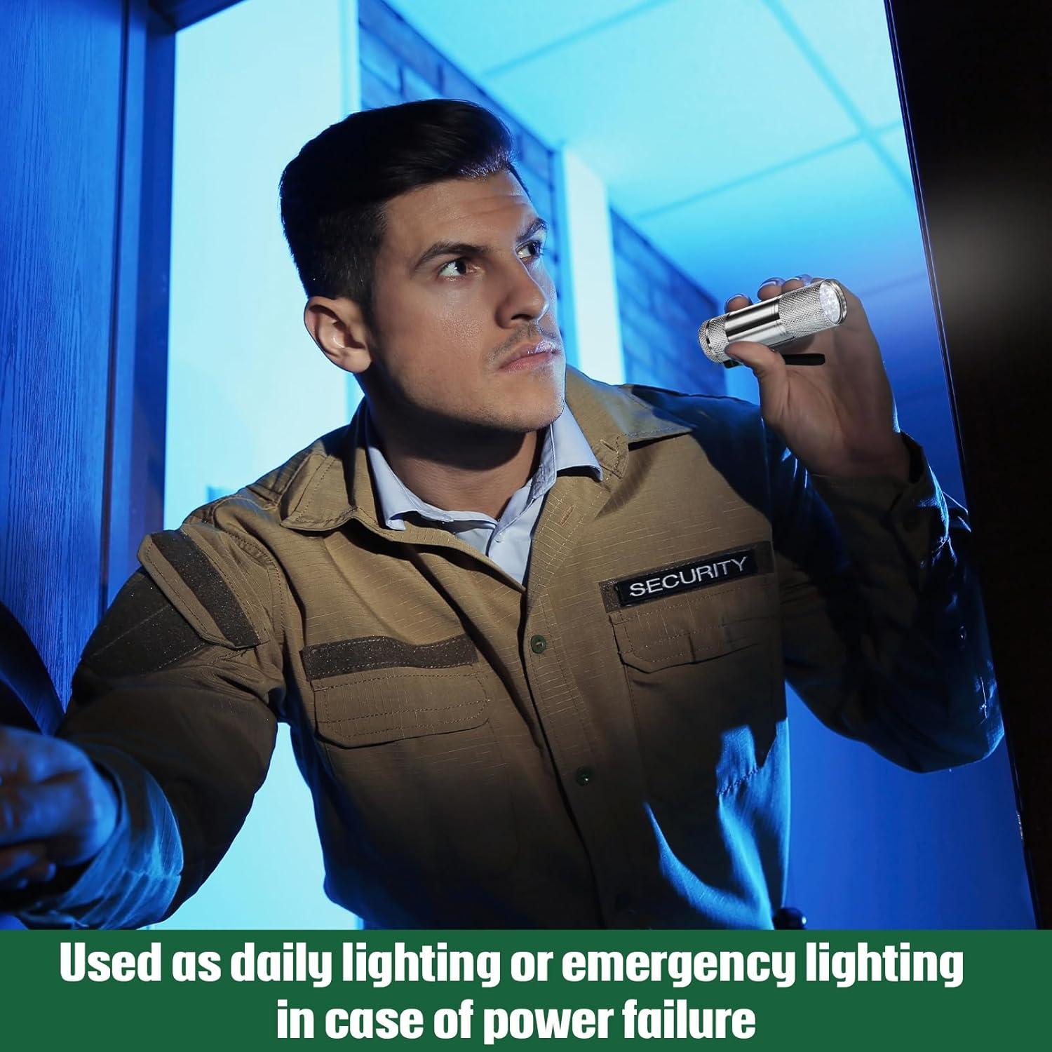 12 Mini Linternas LED VIHOSE de Aluminio Gris para Camping