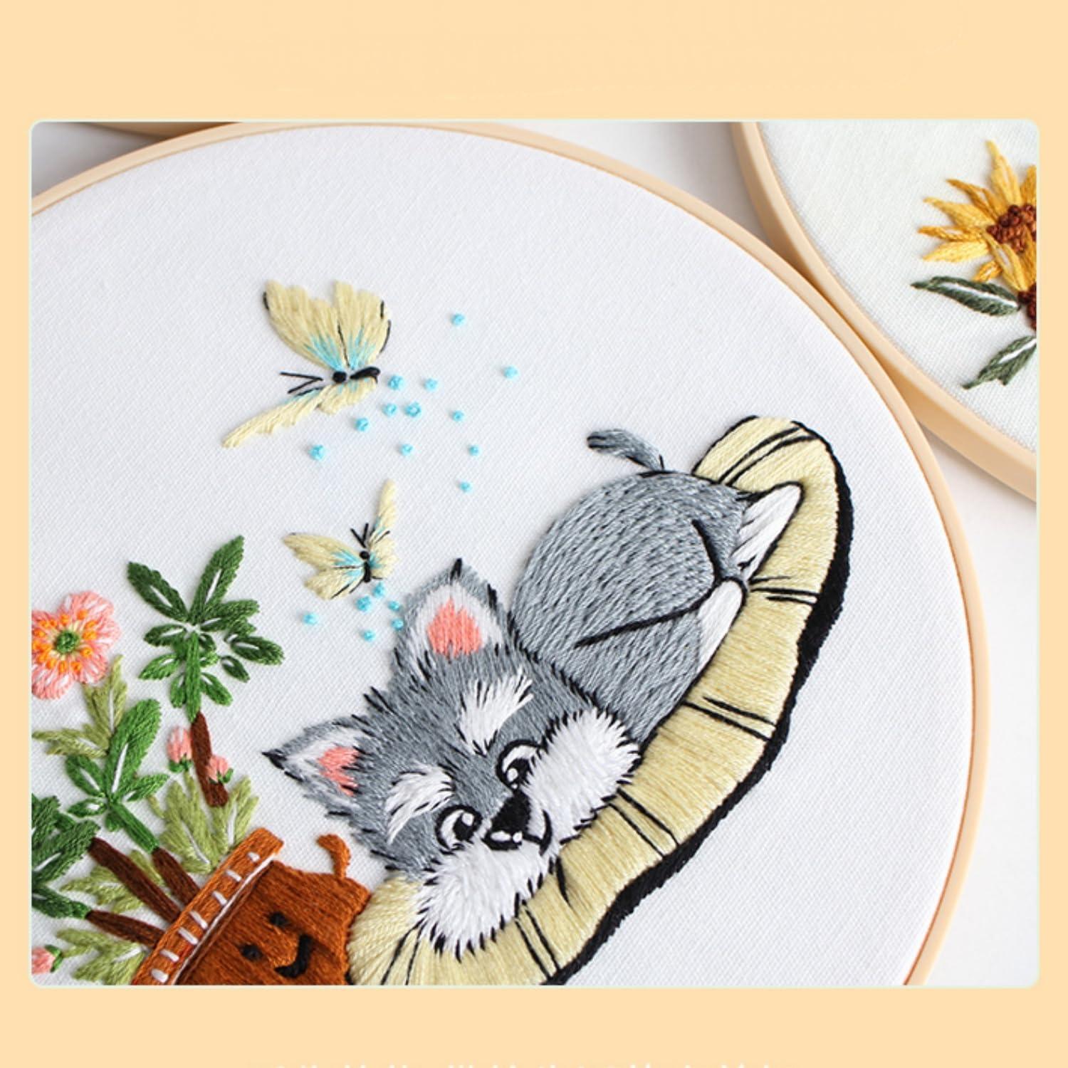 Kit de Bordado para Principiantes Highkick - 3 Diseños Animales