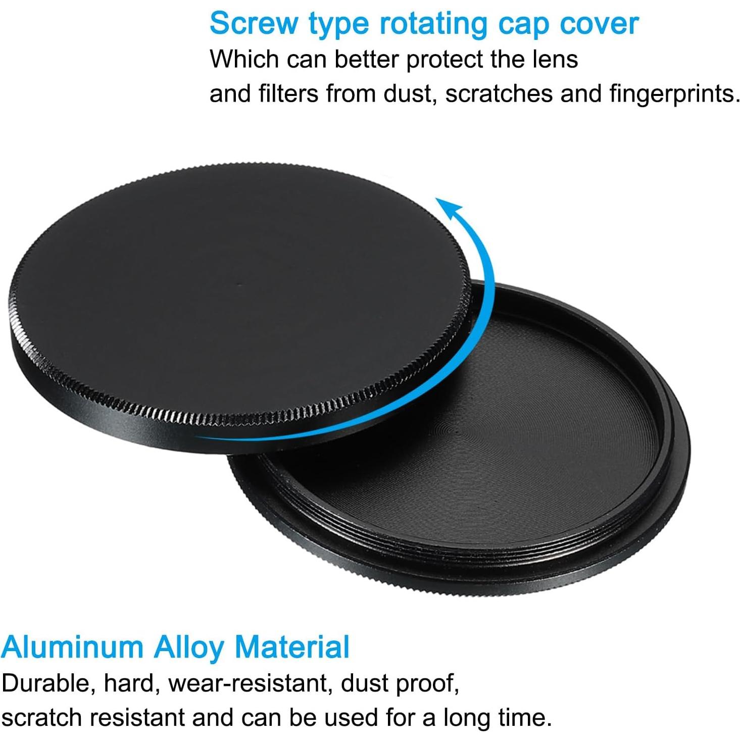 Tapa de Lente PATIKIL 40.5mm Negra para Filtros de Cámara