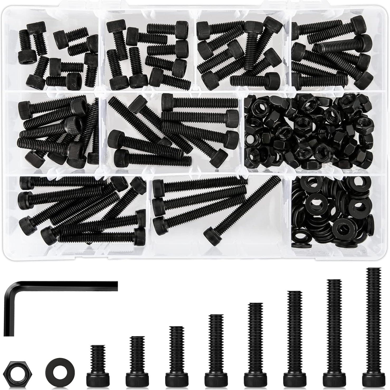 Juego de Tornillos M6 K Kwokker 180 Pcs 12 a 45 mm Hexagonal