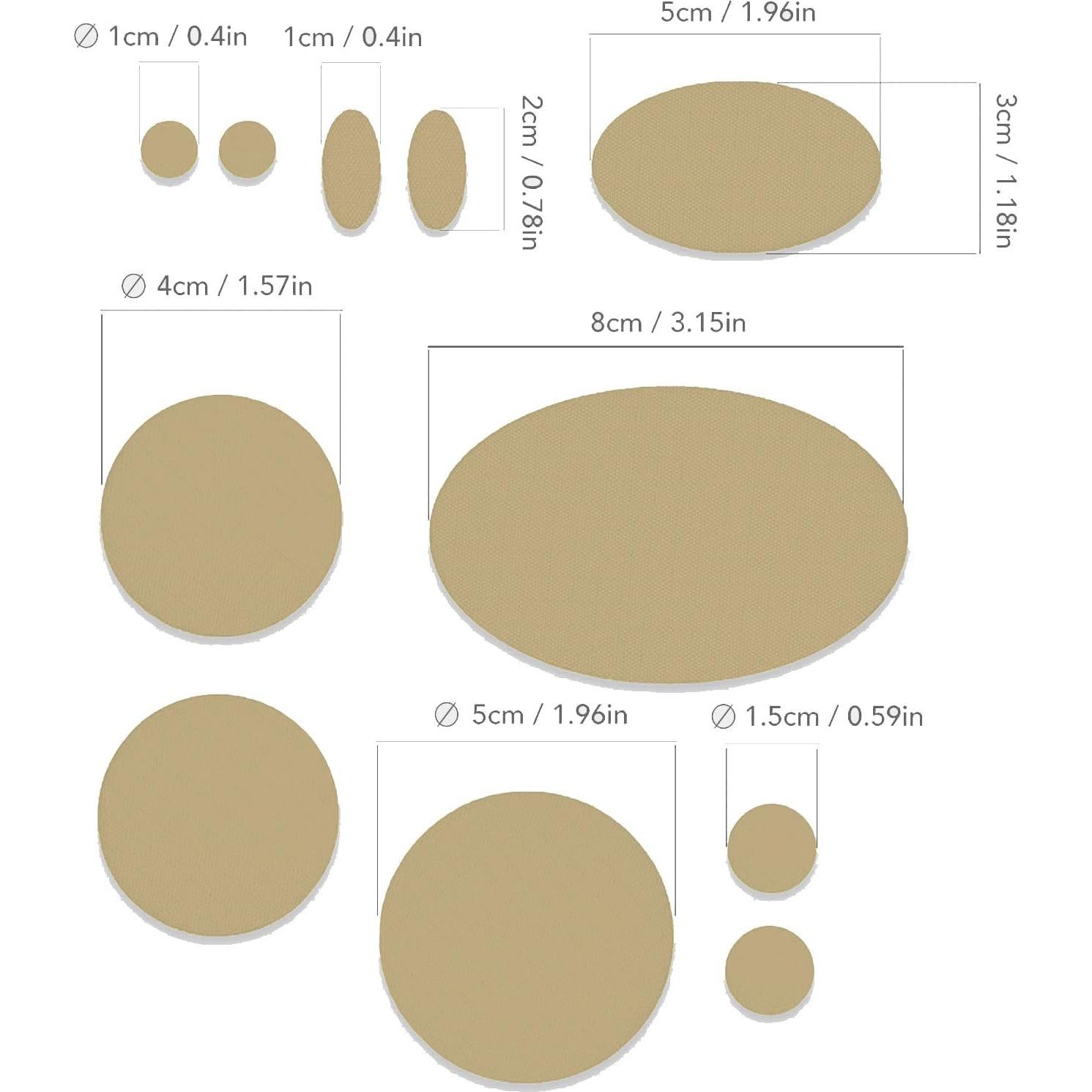 Parches de Reparación aZengear 11 Piezas Beige Impermeables