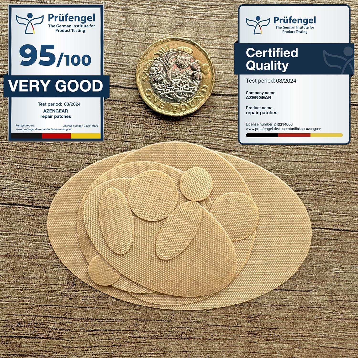 Parches de Reparación aZengear 11 Piezas Beige Impermeables