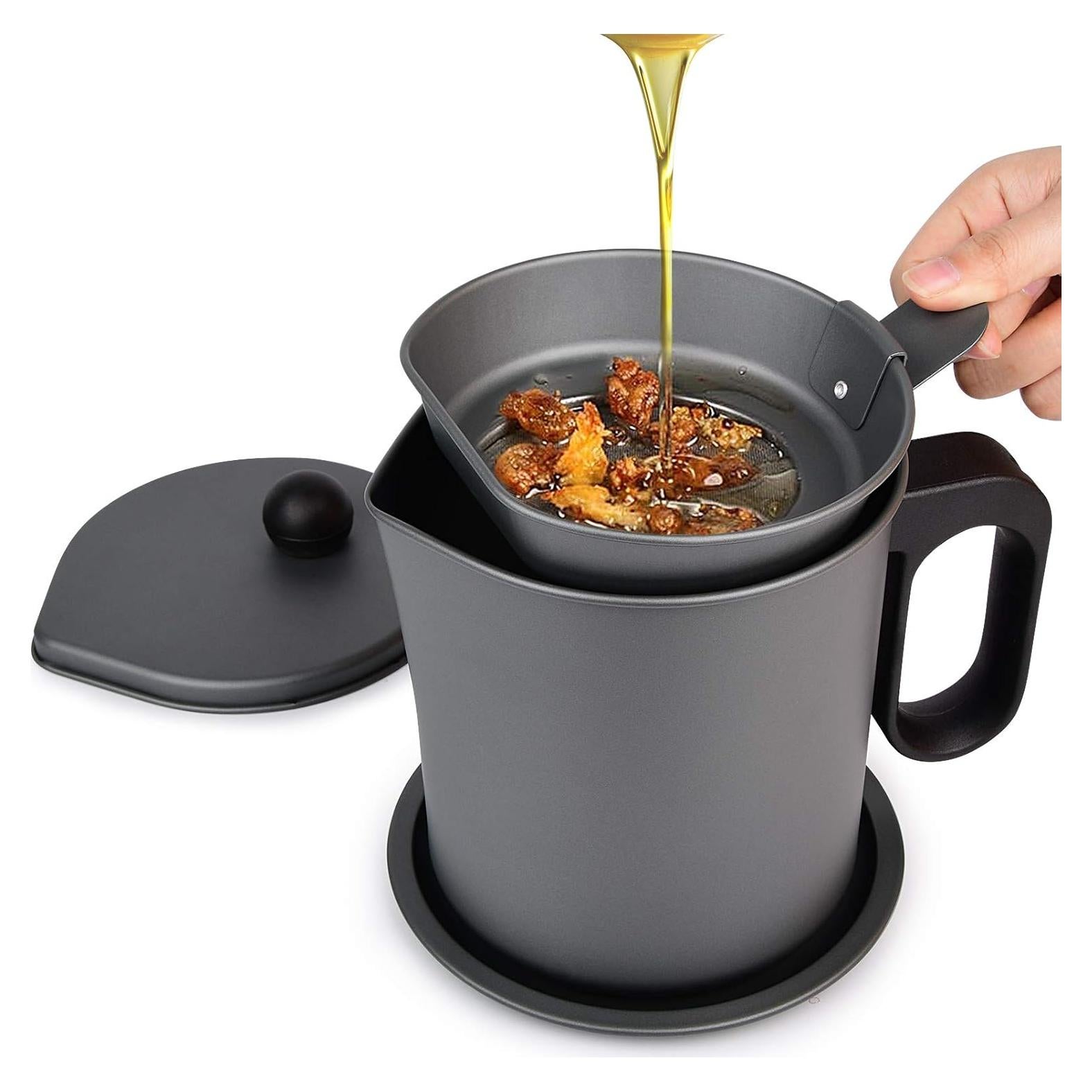 Contenedor de Grasa de Tocino MORDEN MS 1.7L Acero Inoxidable