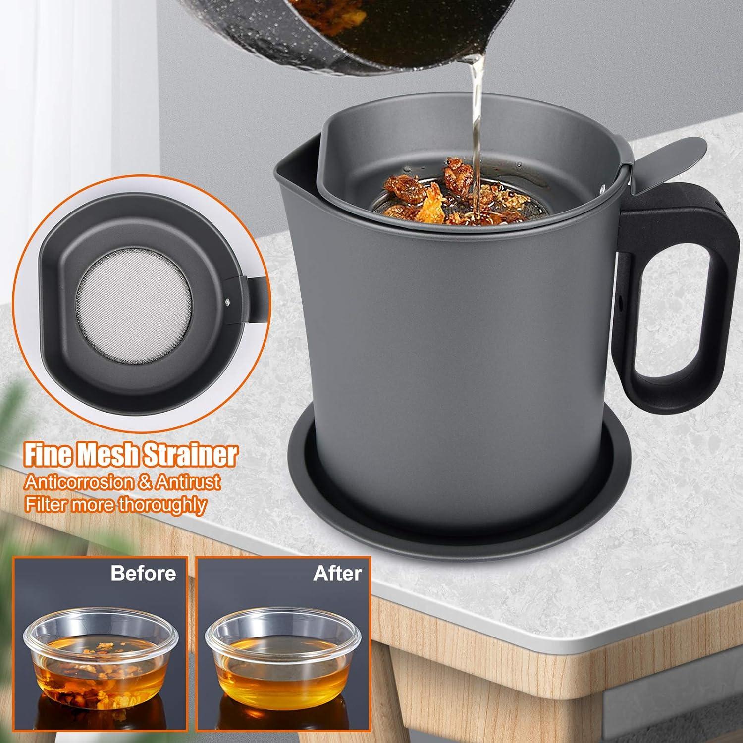 Contenedor de Grasa de Tocino MORDEN MS 1.7L Acero Inoxidable