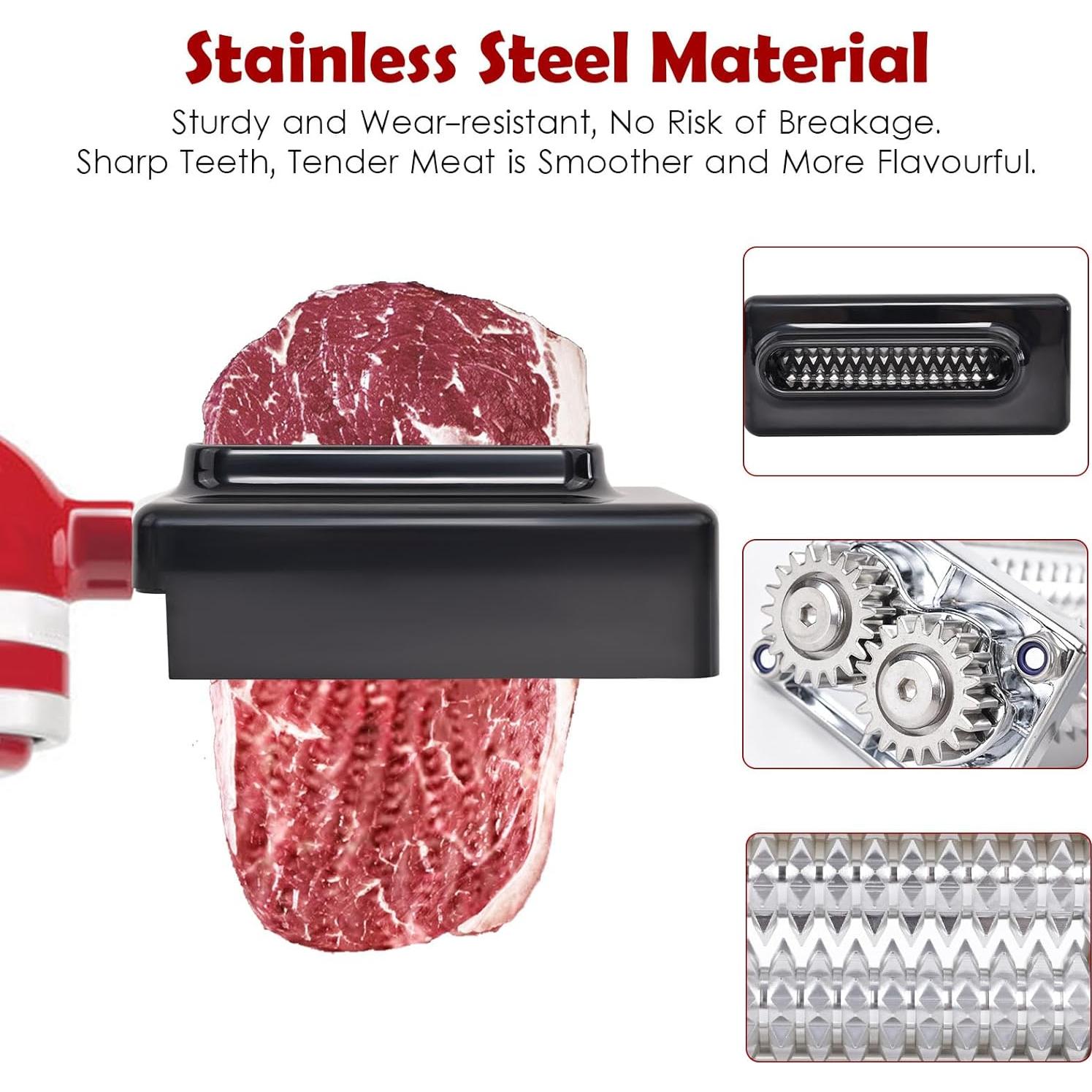 Ablandador de Carne Kitchenaid Accesorio Acero Inoxidable Negro