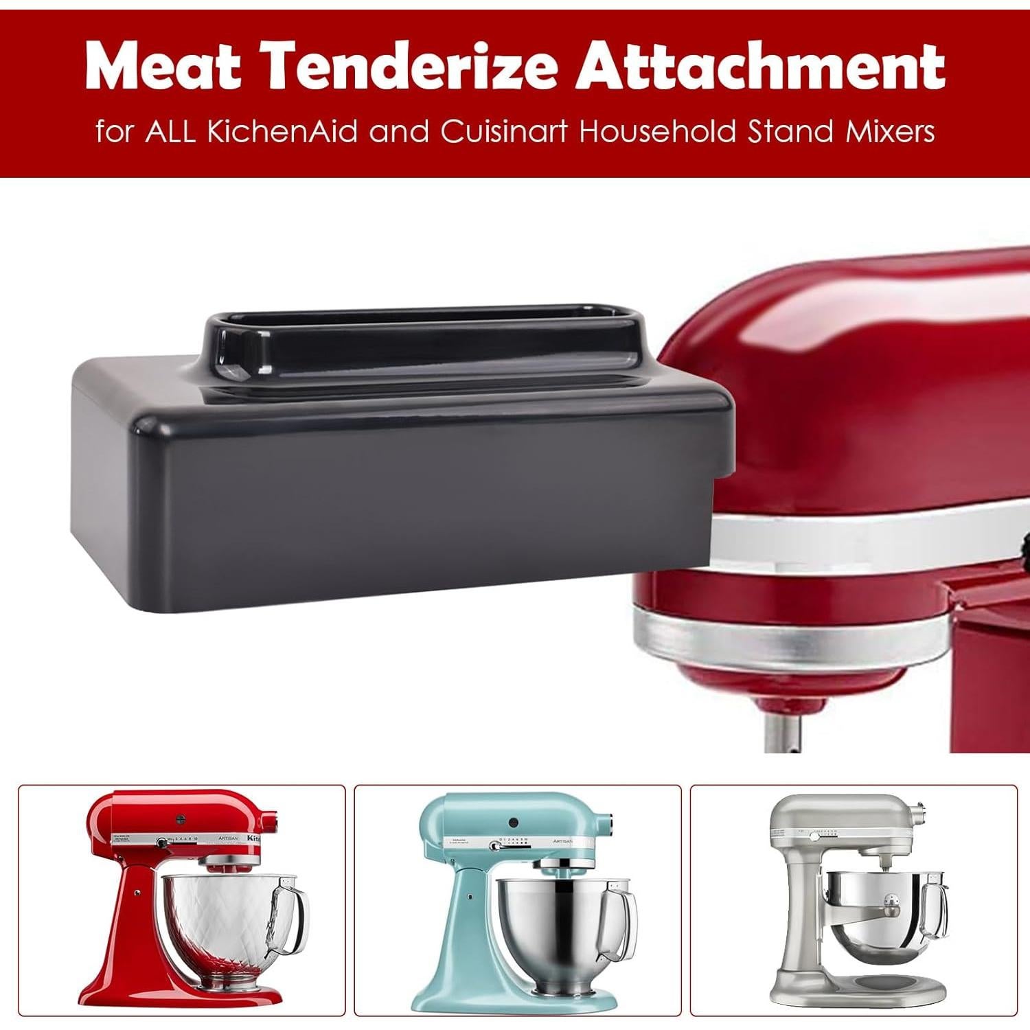 Ablandador de Carne Kitchenaid Accesorio Acero Inoxidable Negro