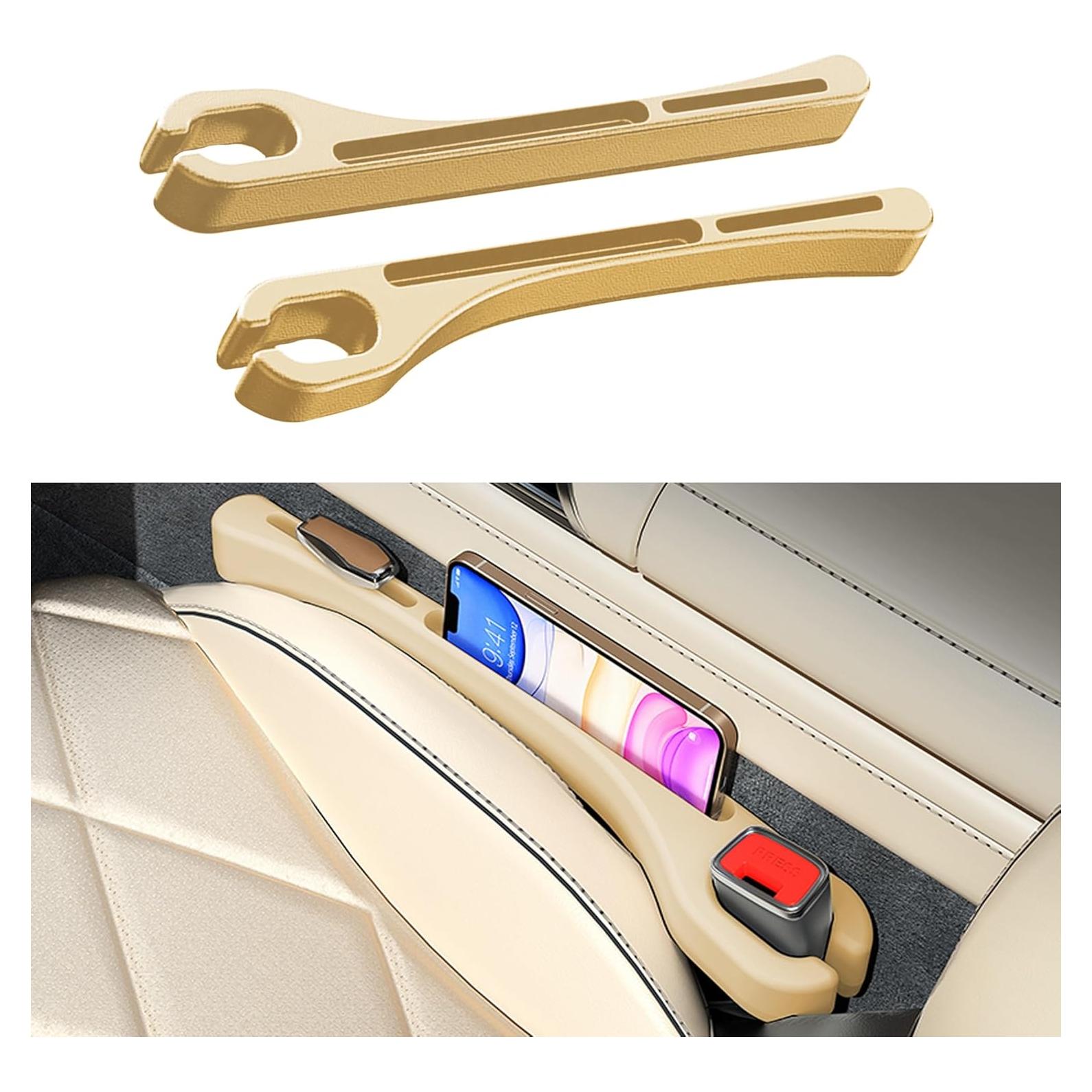 Relleno Espacio Asiento Coche LevChall 2 Piezas Beige