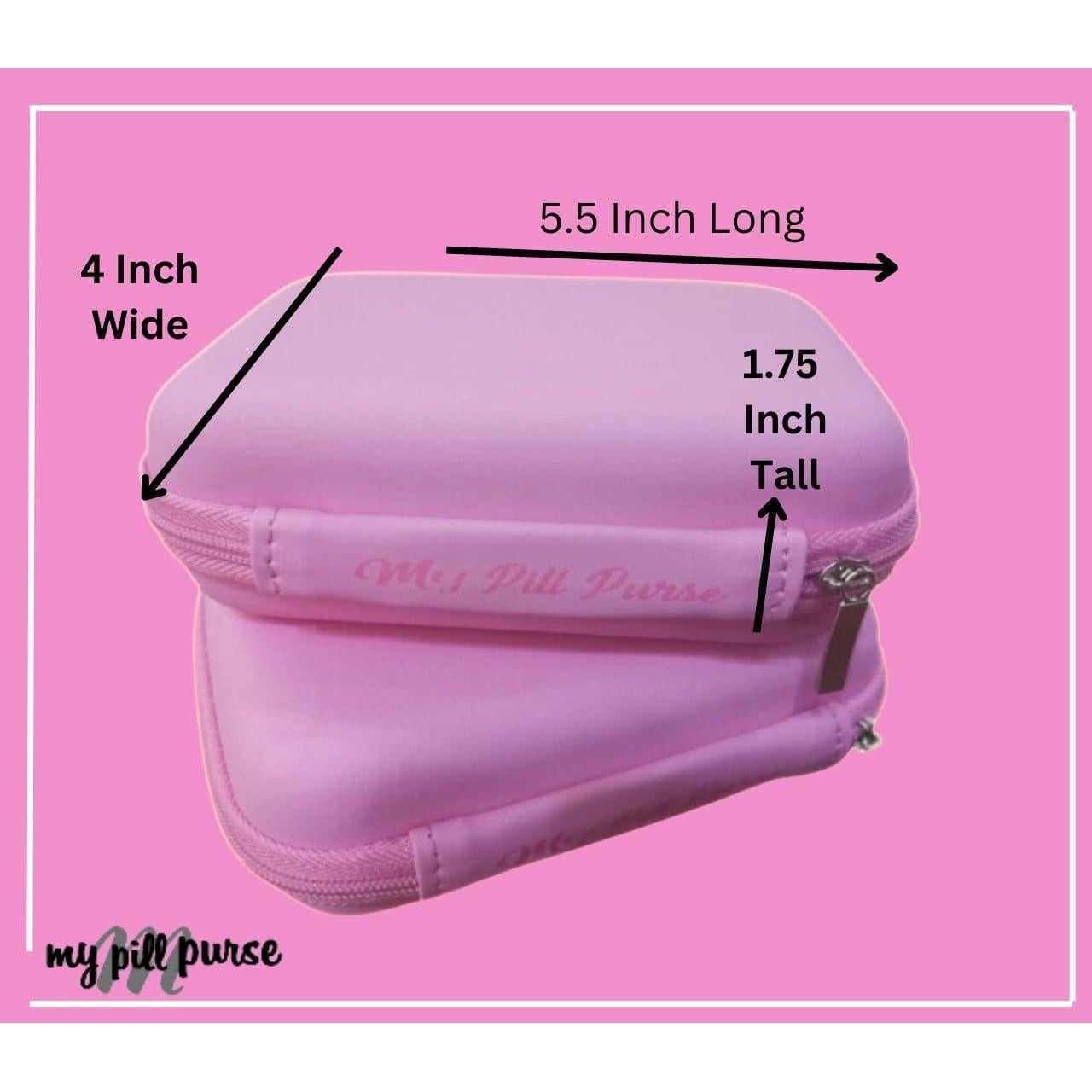 Billetera organizadora de pastillas rosa AM PM HomeBeautyGarden