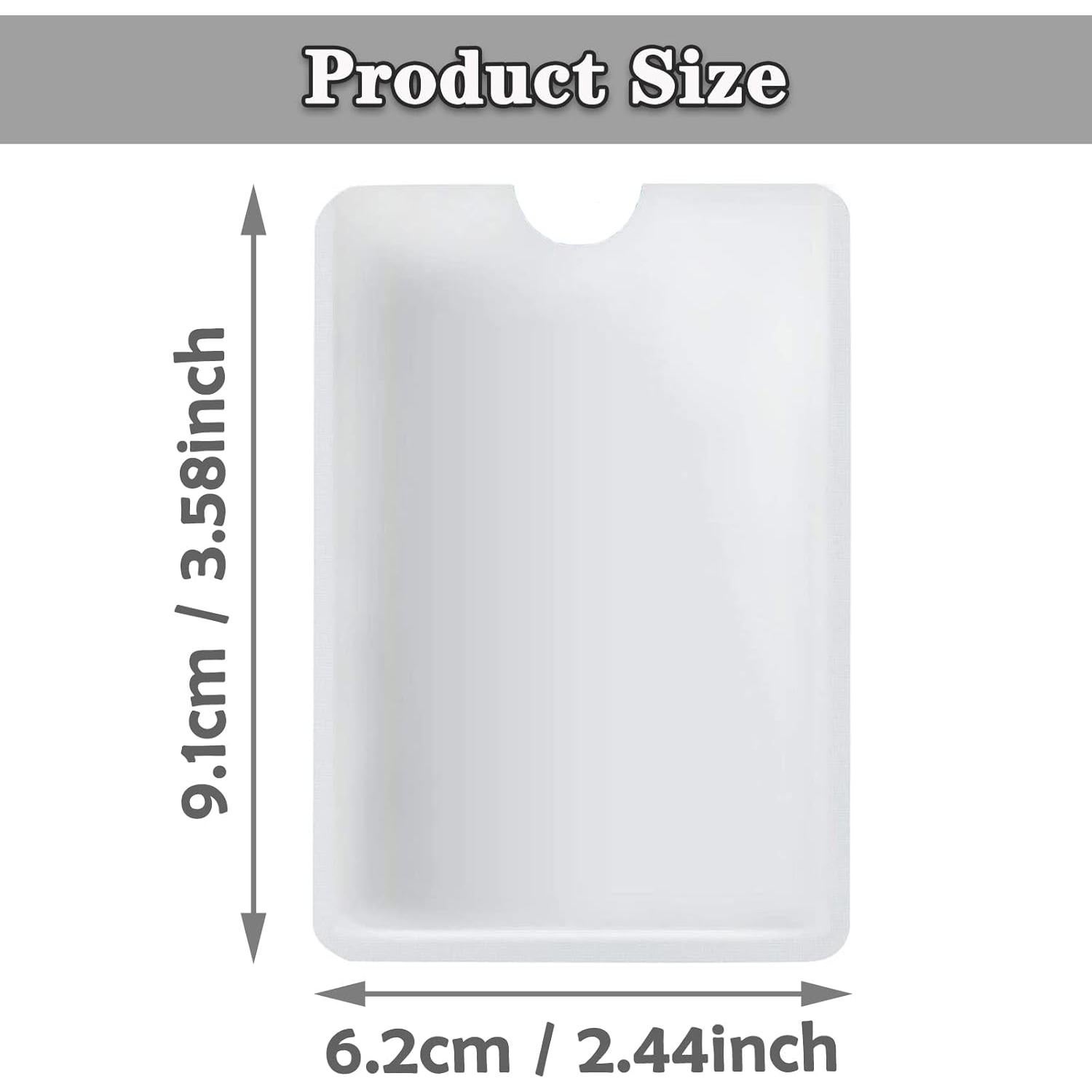 Soporte de Tarjetas RFID - 10 Fundas de Aluminio Impermeable