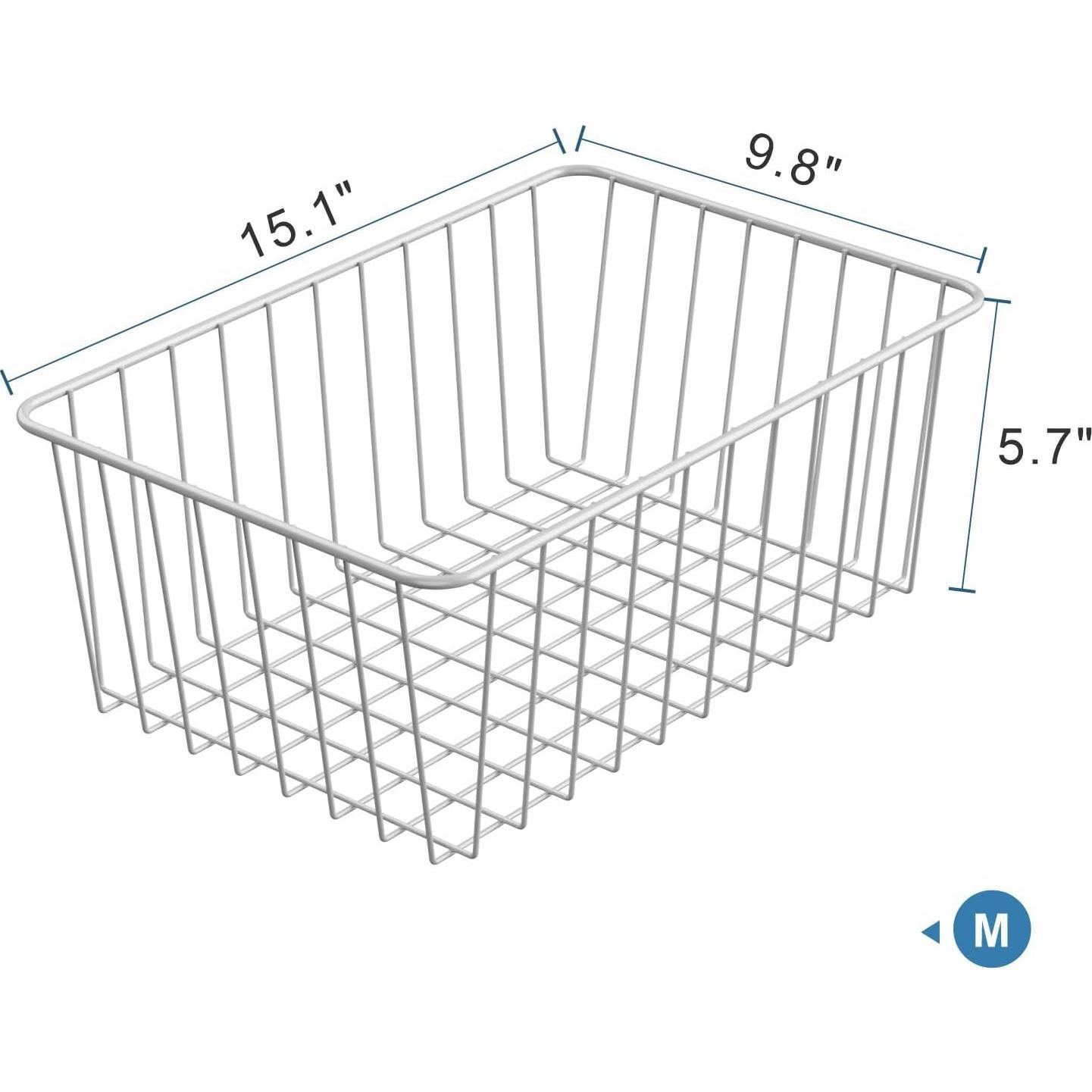 Cestas Organizadoras de Congelador iSPECLE - Paquete de 4 Blancas