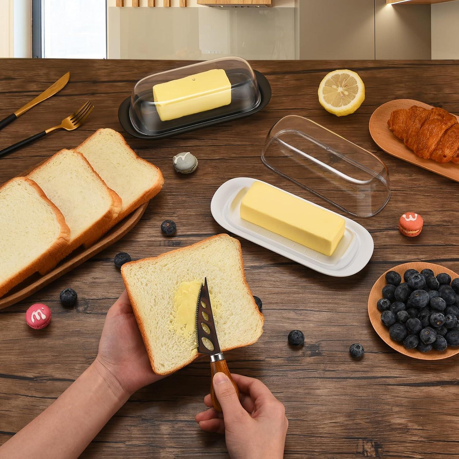 Caja de Mantequilla Hekeieon con Tapa Transparente 20x8.7cm