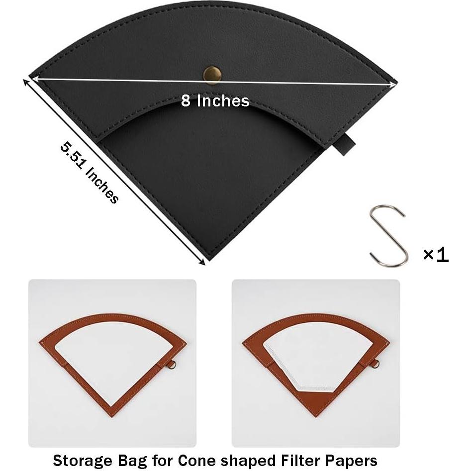 Soporte para Filtros de Café OULIGET Negro Reutilizable 40 Piezas