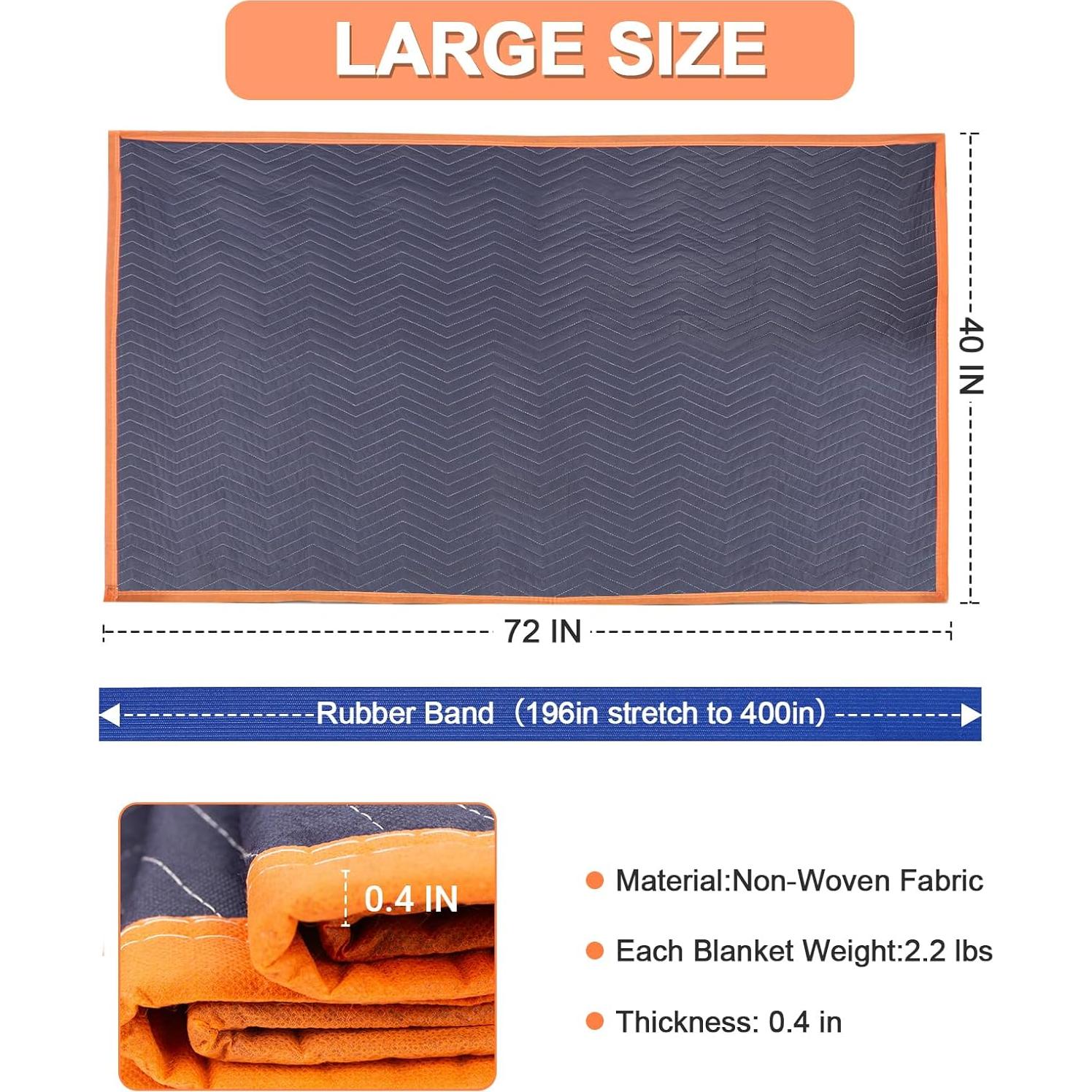 6 Mantas de Mudanza Pro YMTLJHDSY 101.6x101.6cm Acolchadas