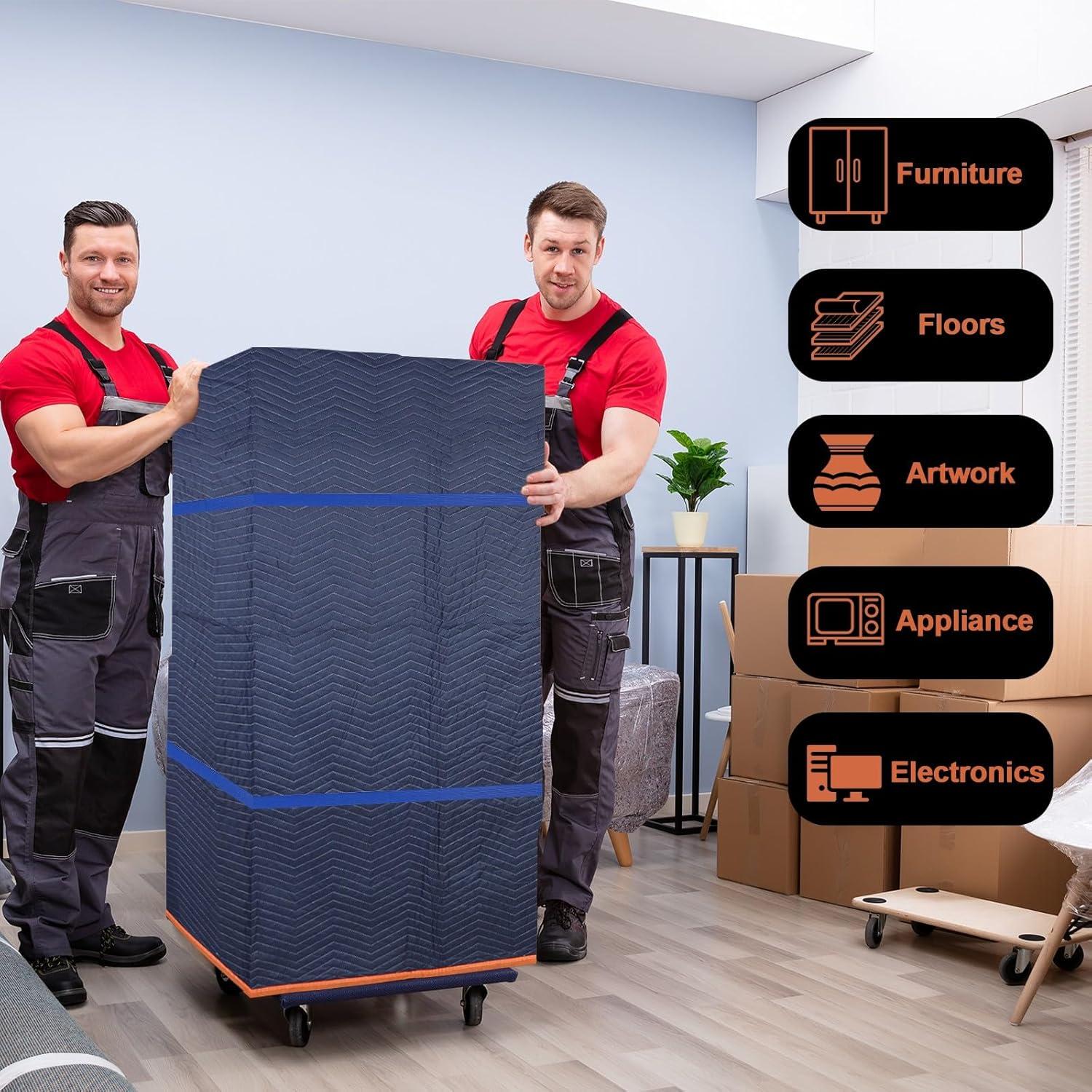 6 Mantas de Mudanza Pro YMTLJHDSY 101.6x101.6cm Acolchadas