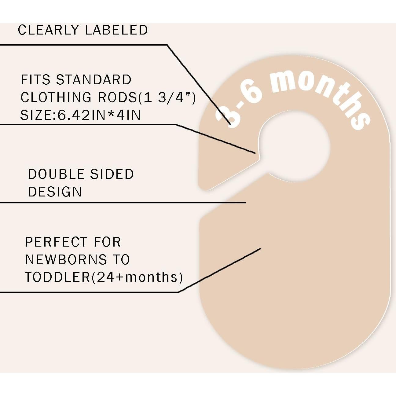 Divisores de Armario para Bebés Cephira - Organizador Doble Cara