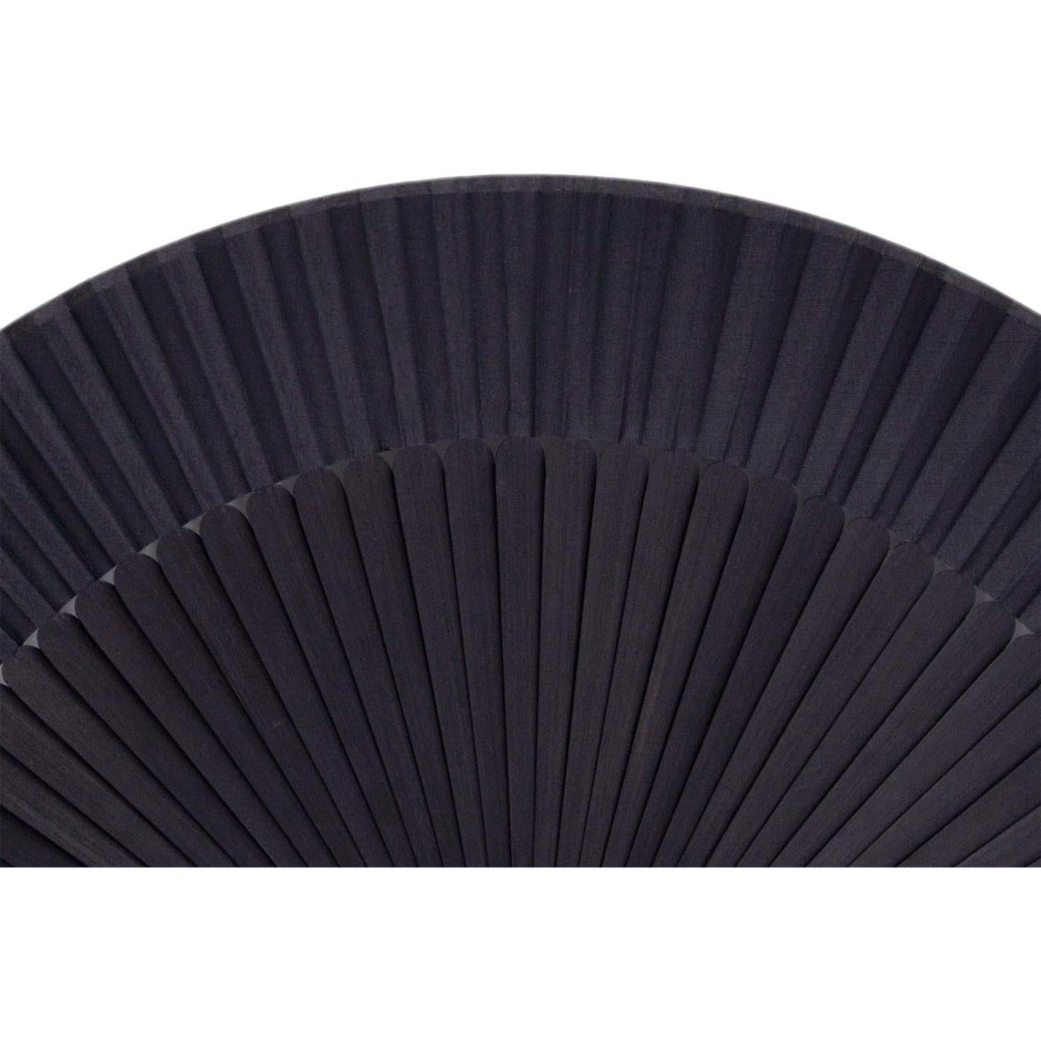 Abanico Plegable de Bambú y Seda Amajiji 21cm Negro