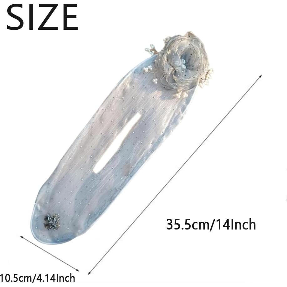 Clip de Cabello con Flores Bordadas RUGWUN - 2 Piezas