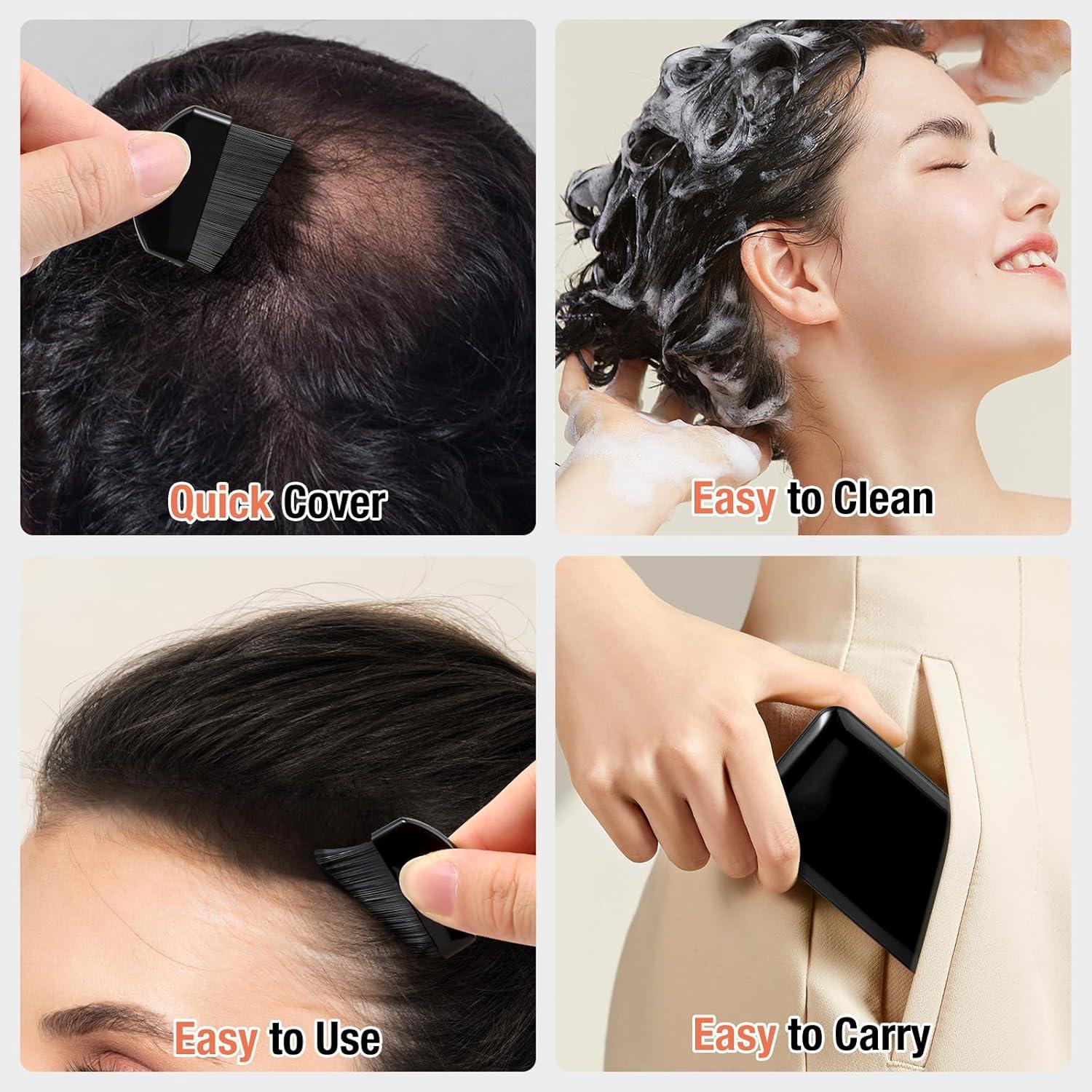 Boobeen Root Touch up Hair Powder,Root Cover up Hairline Powder,Temporary Hair Color for Gray Hair Coverage Touch up Hair Shadow Powder for Thinning Hair for Men and Women