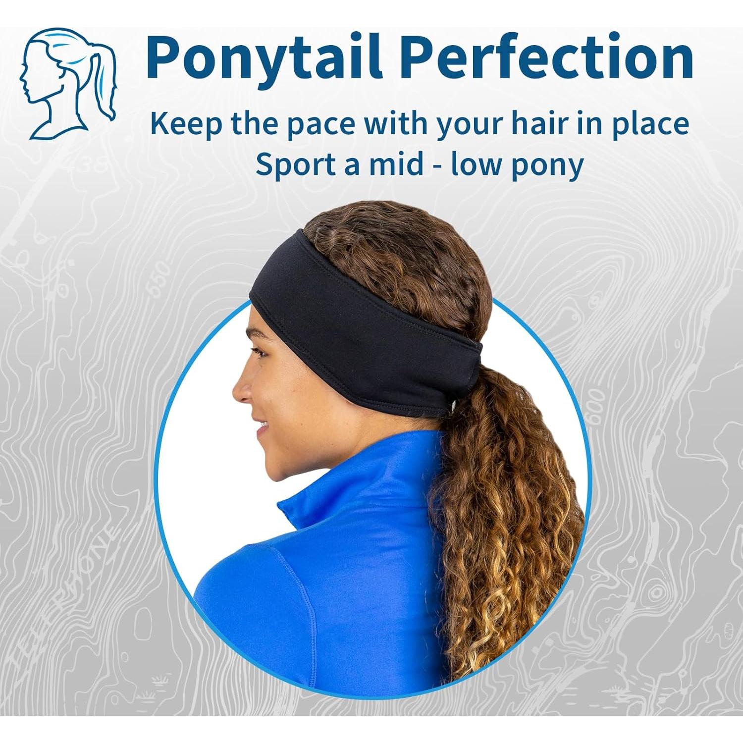 Banda para Cabello TrailHeads Power Ponytail - Mujer, Negro