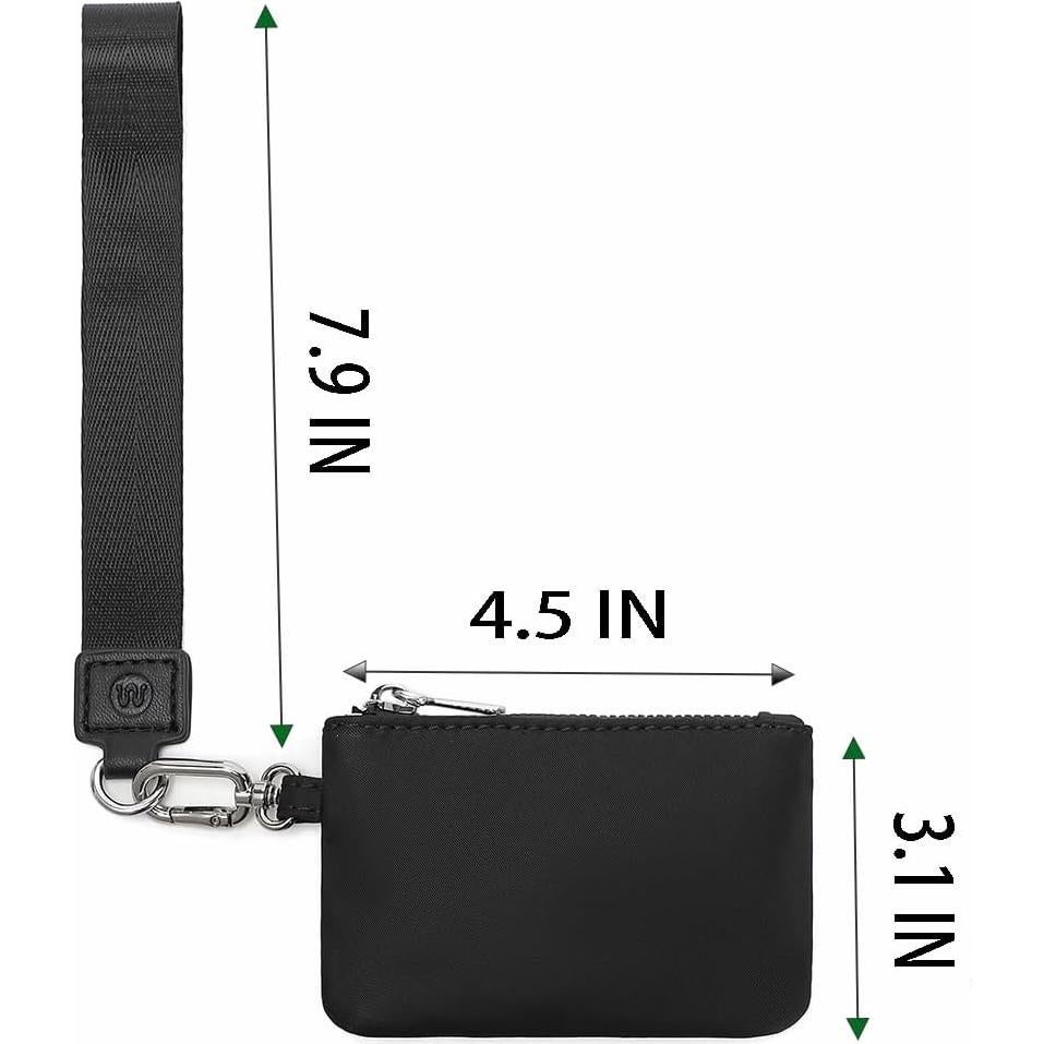 Cartera de Muñeca WSRYDJDL Negra Doble Bolsa Desmontable