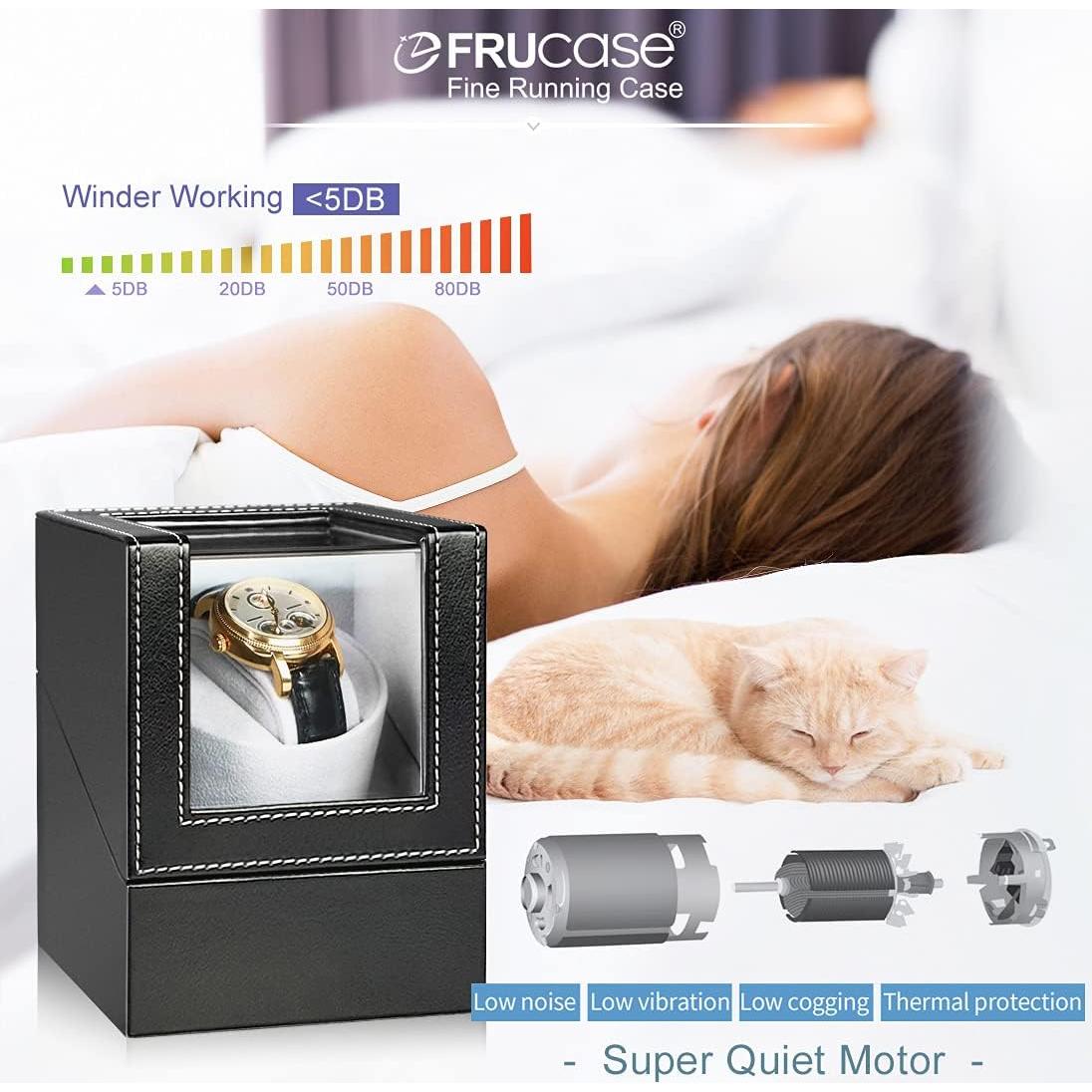 Enrollador de Relojes Automáticos FRUCASE Negro Motor Silencioso