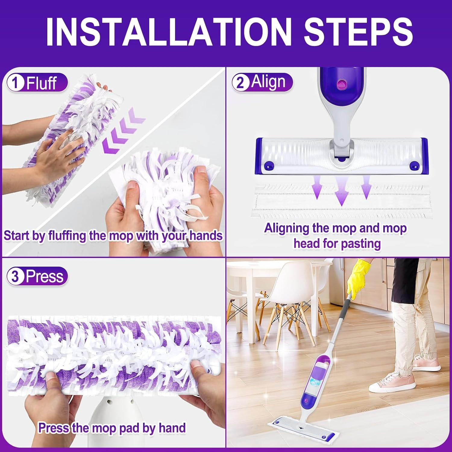 20 Almohadillas Desechables para Trapeador Eléctrico Swiffer