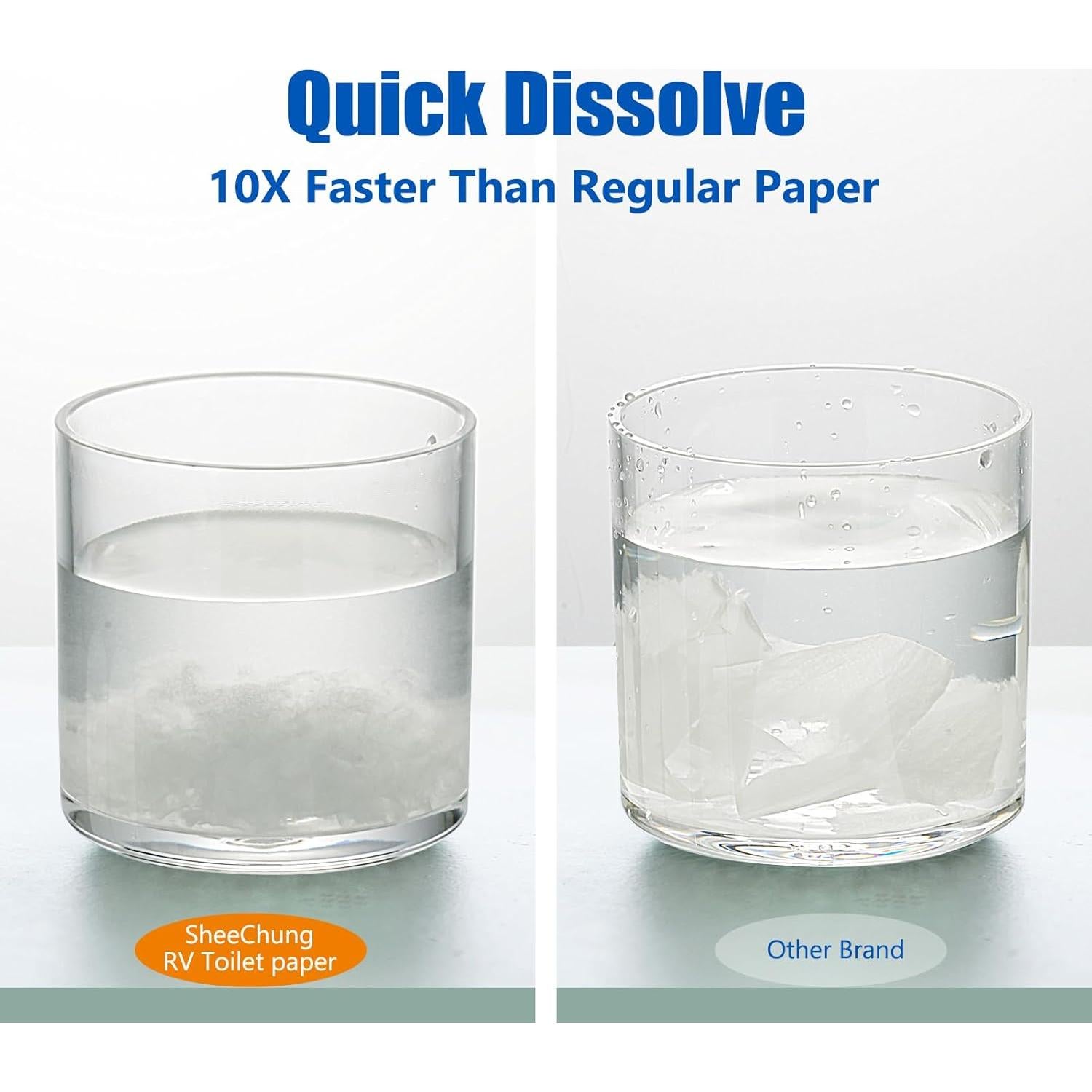 Papel Higiénico Rápido Disolvente SheeChung - 6 Rollos 290 Hojas