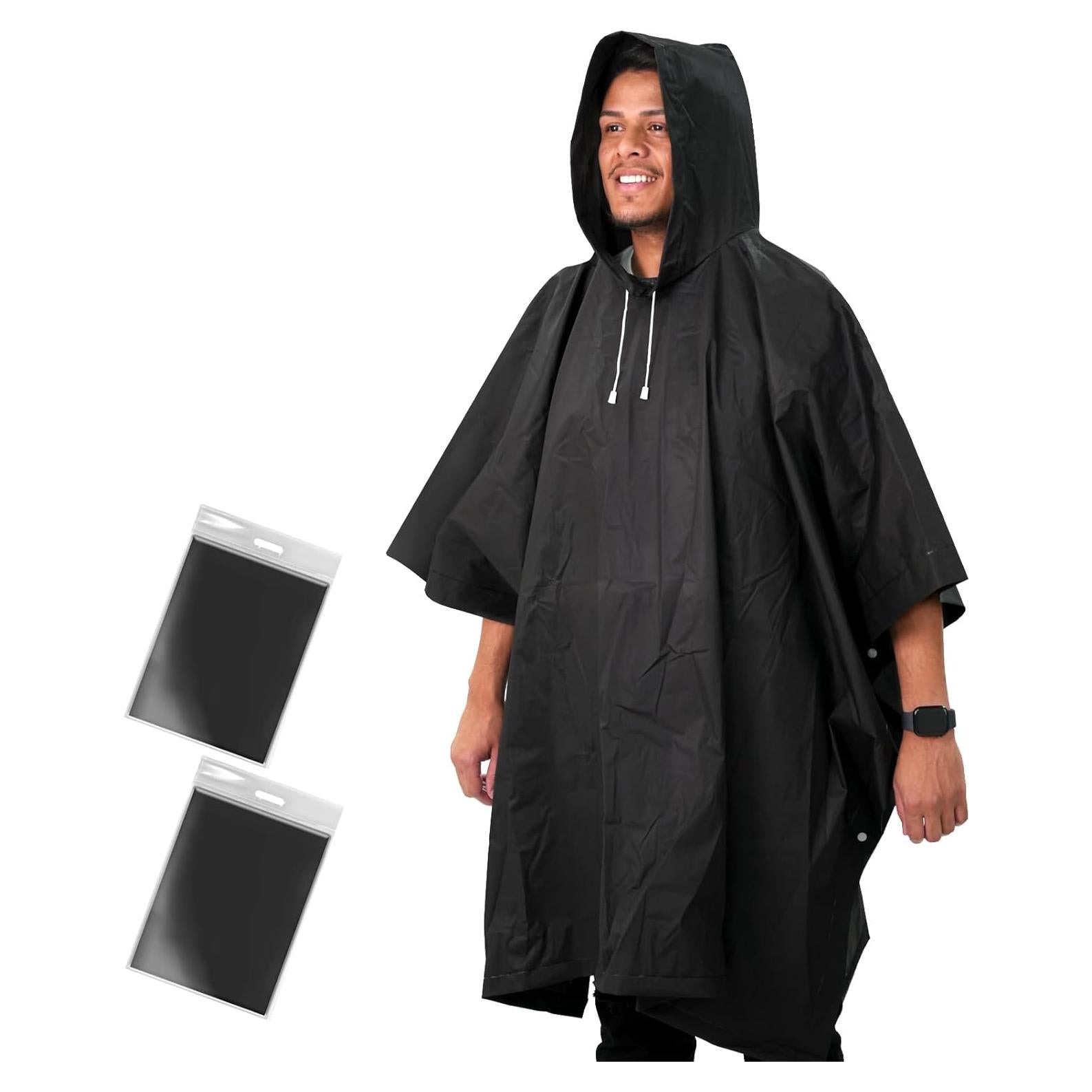 Ponchos de Lluvia ANYOO Reutilizables para Adultos - 2 Paquetes