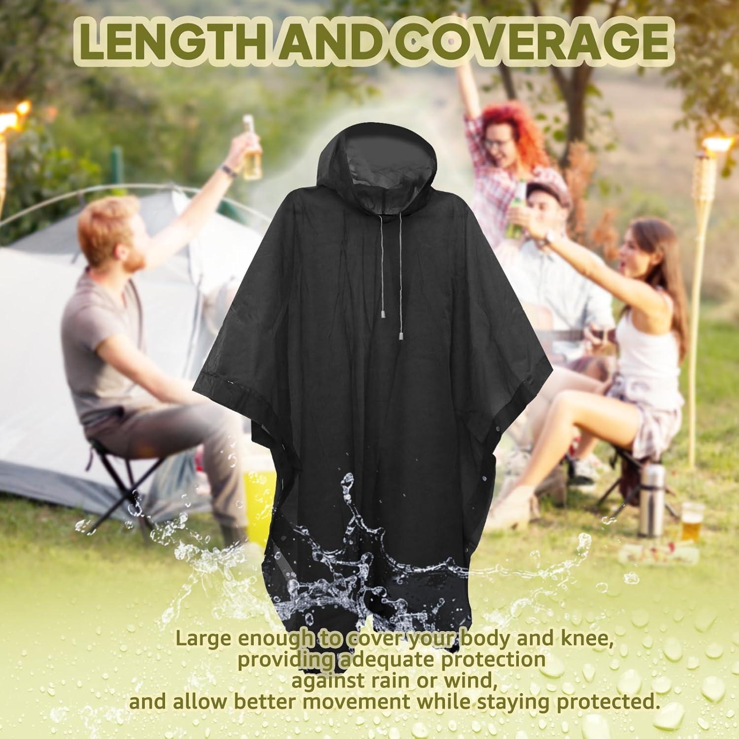 Ponchos de Lluvia ANYOO Reutilizables para Adultos - 2 Paquetes