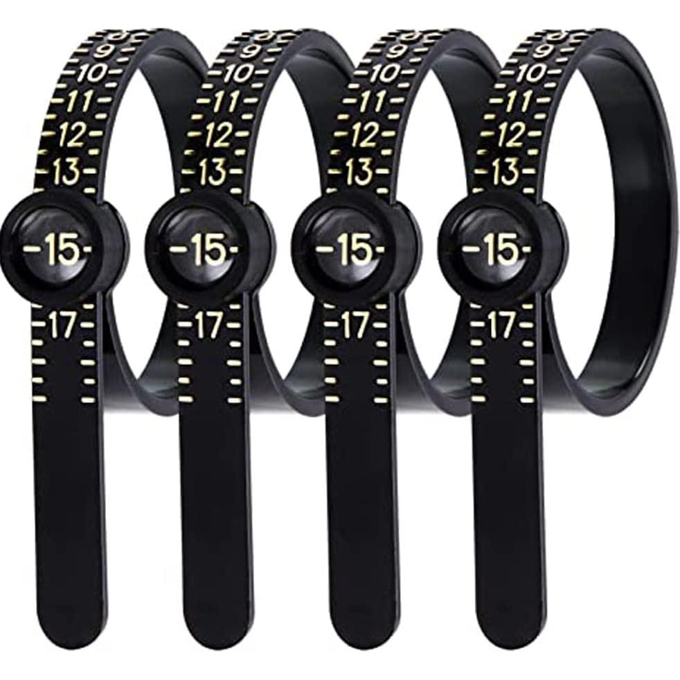 Ring Sizer with Magnifier Measuring Tool 1-17 Ring Measurer Flexible Ruler for Men&Women