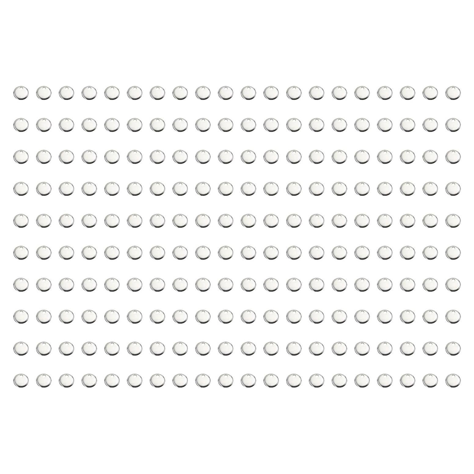 Etiquetas de estampado redondas Shapenty 6mm acero inoxidable 200PCS