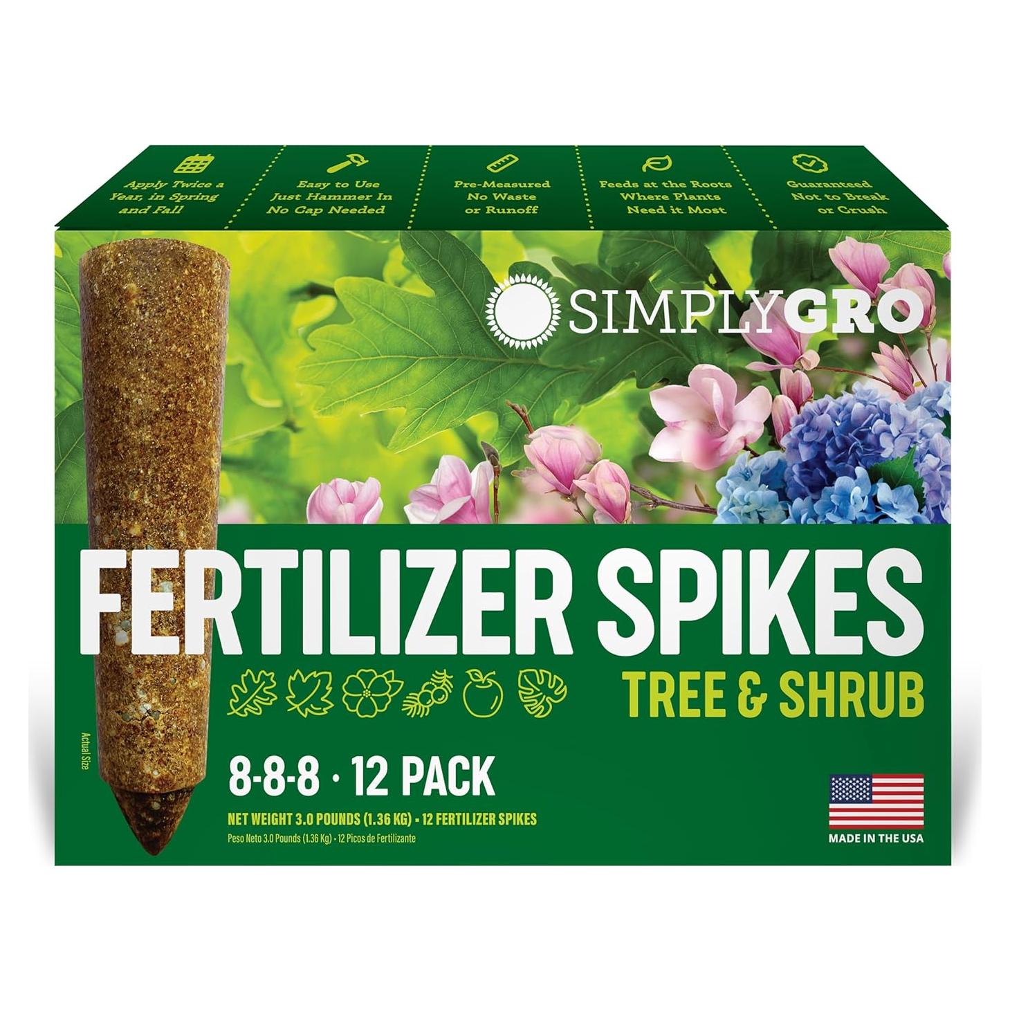 Picos de Fertilizante SimplyGro para Árboles y Arbustos - 12 Picos