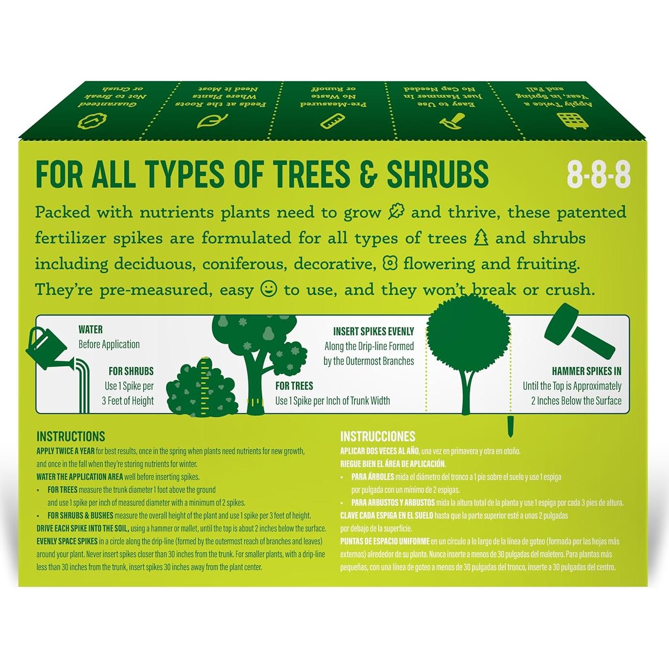 Picos de Fertilizante SimplyGro para Árboles y Arbustos - 12 Picos